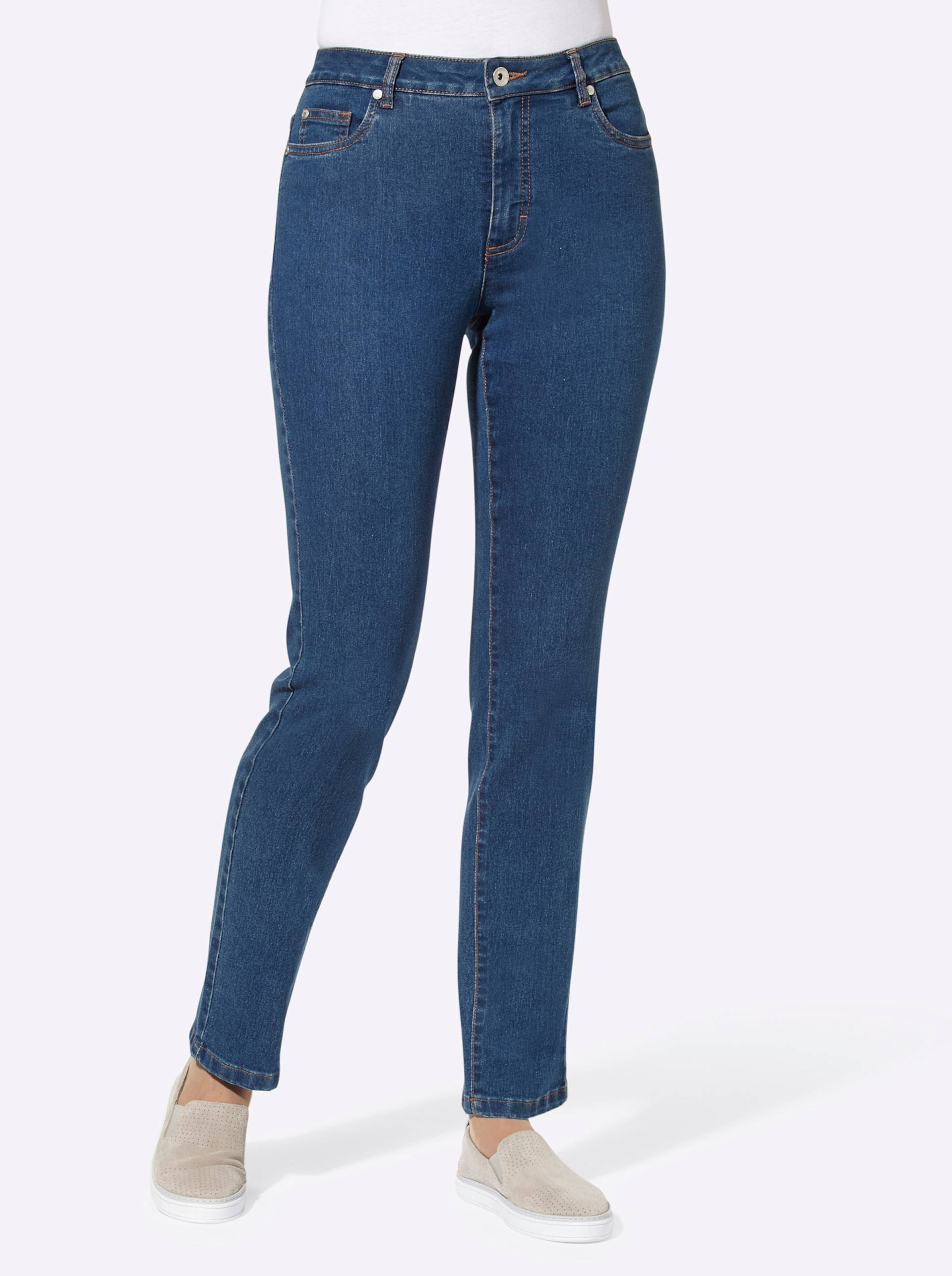5-Pocket-Jeans in blue-stone-washed von heine