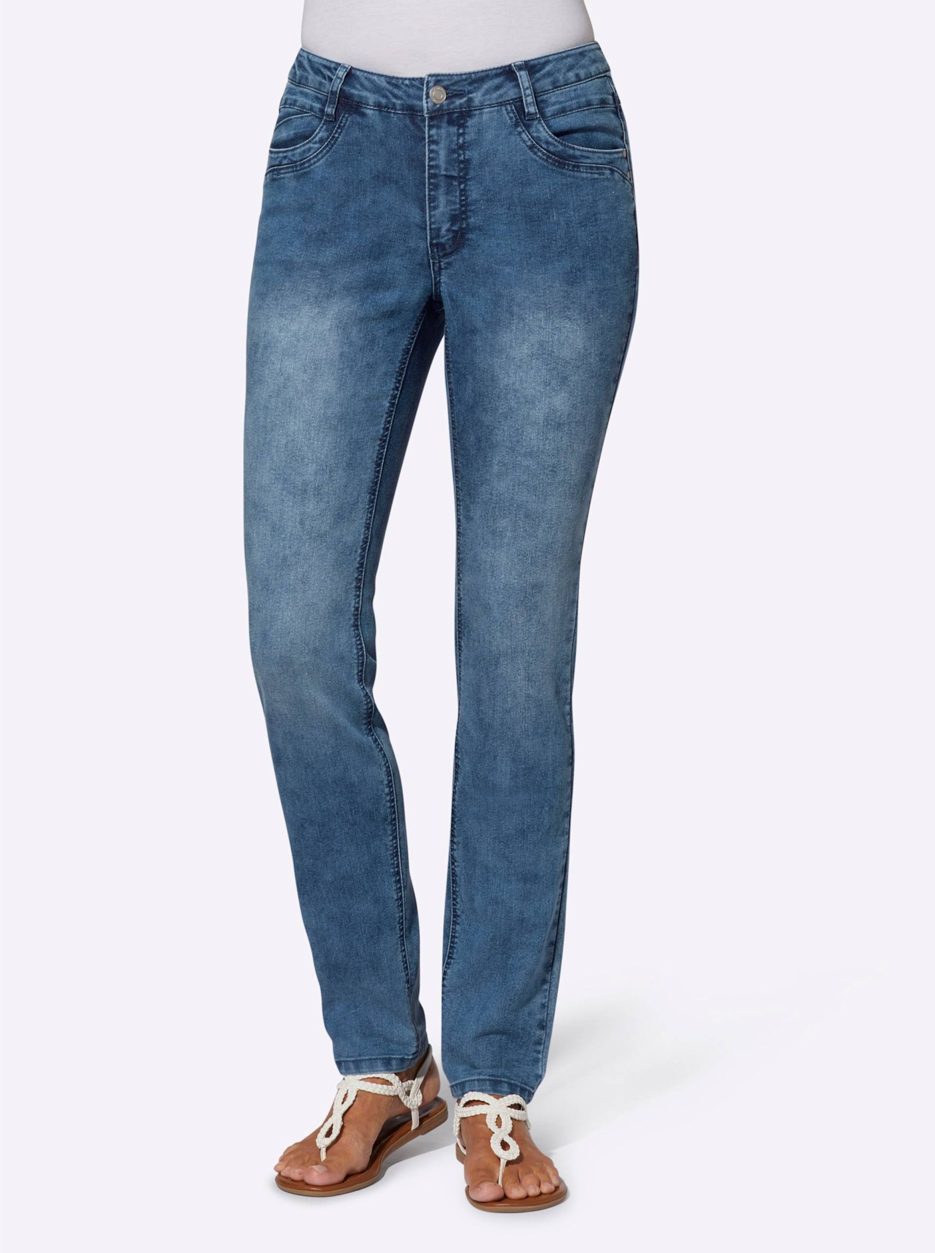 Jeans in blue-stone-washed von heine