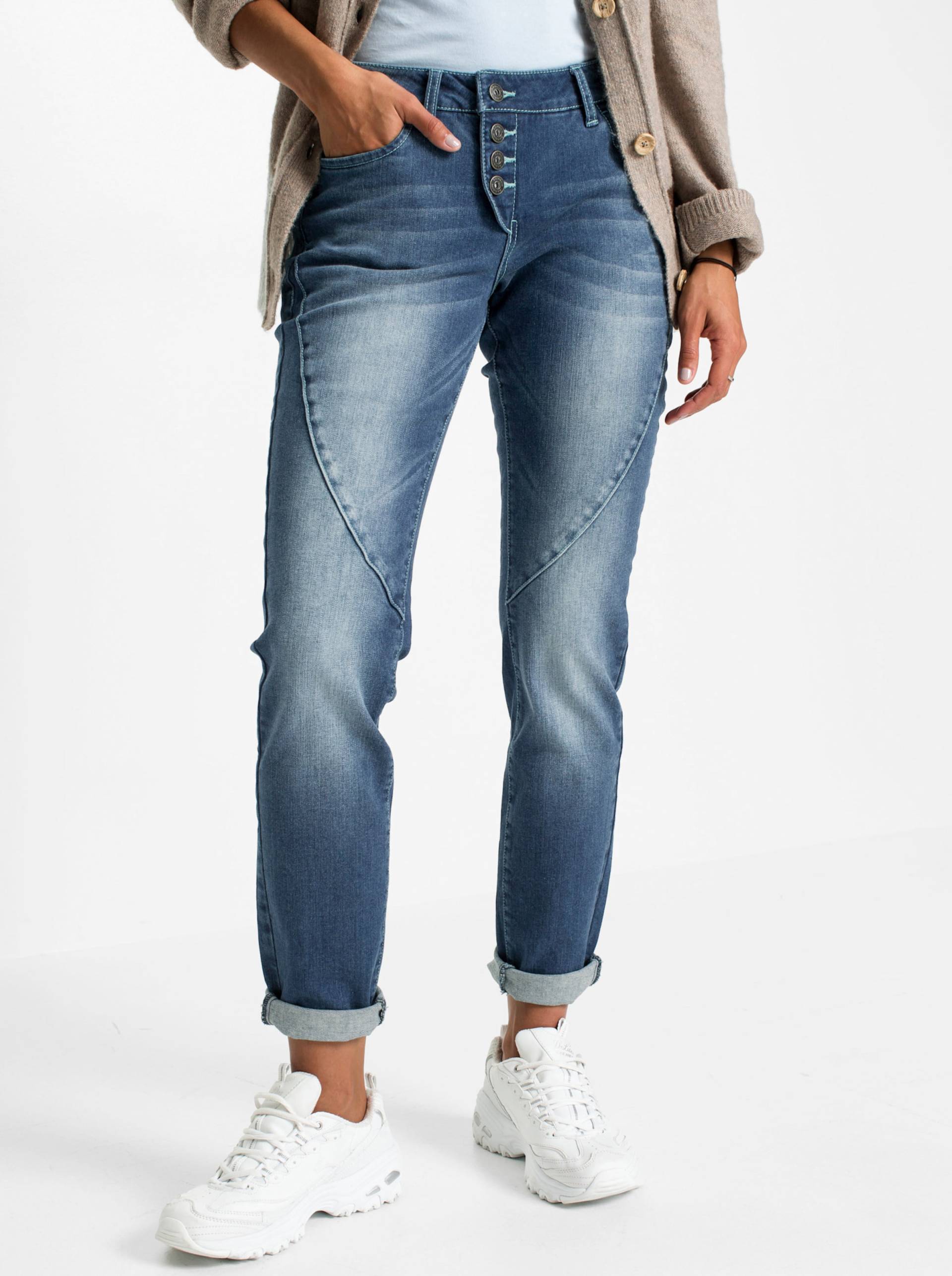 Jeans in blue-stone-washed von heine