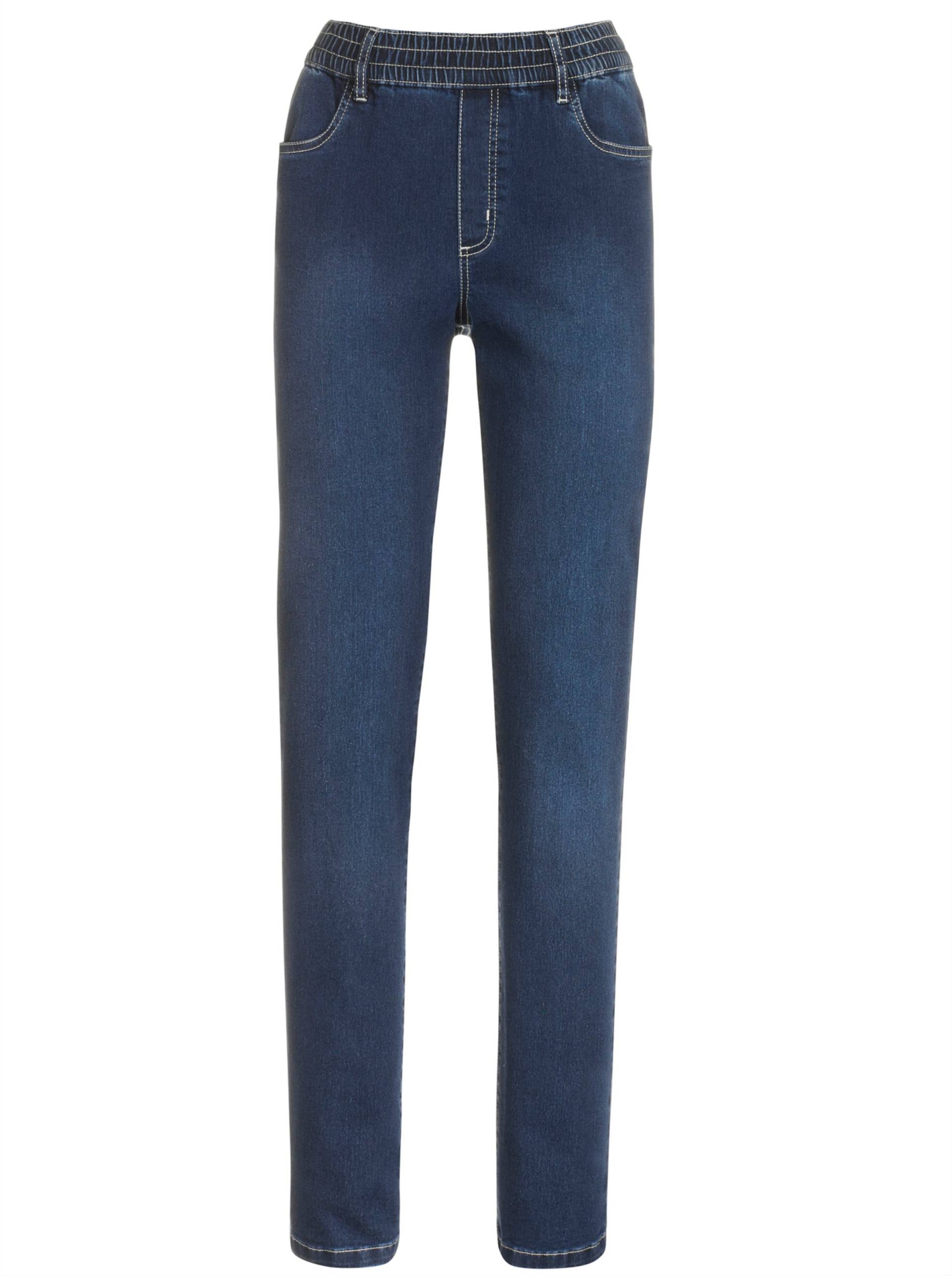High-waist-Jeans in blue-stone-washed von heine
