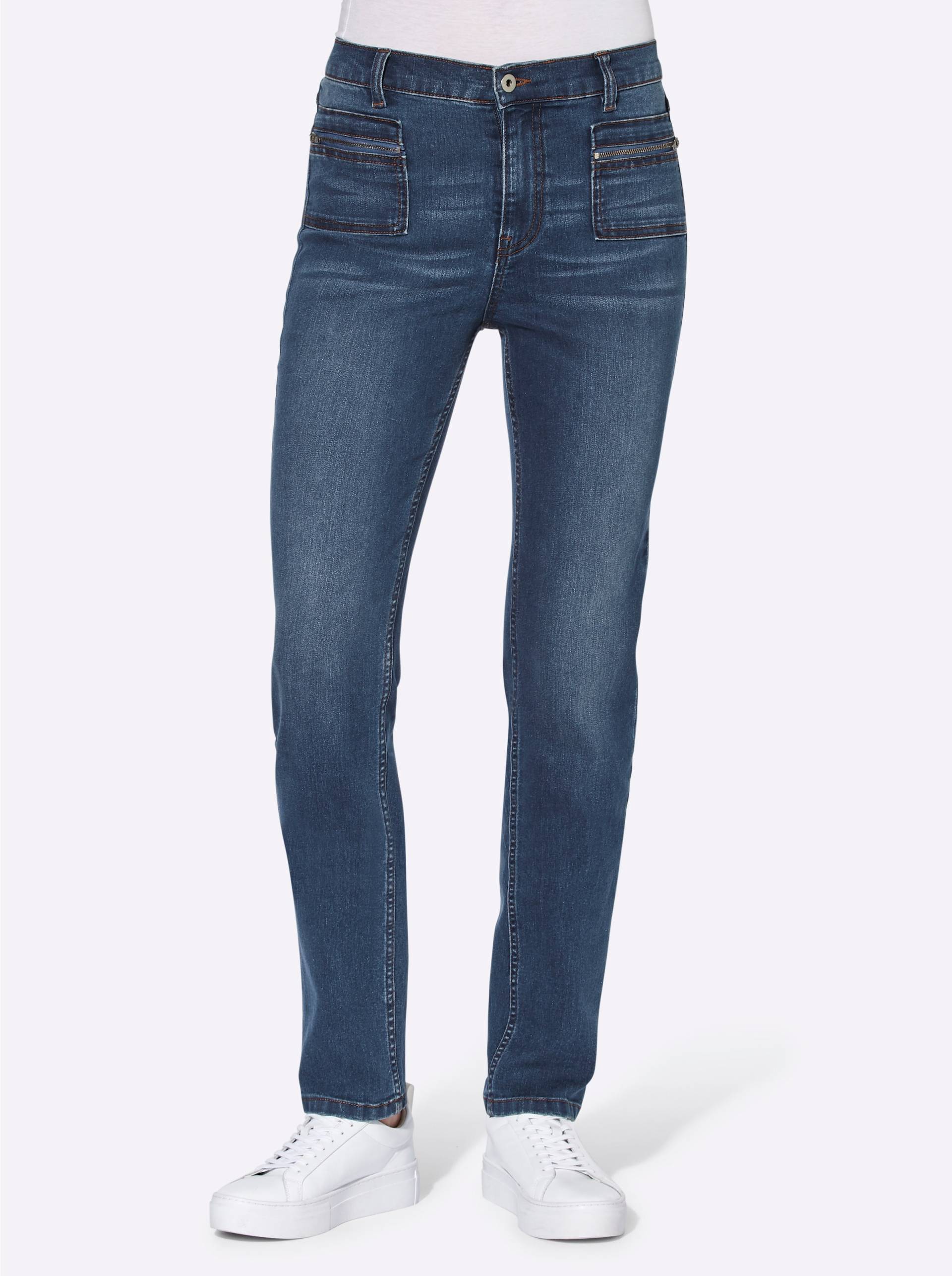 Jeans in blue-stone-washed von heine