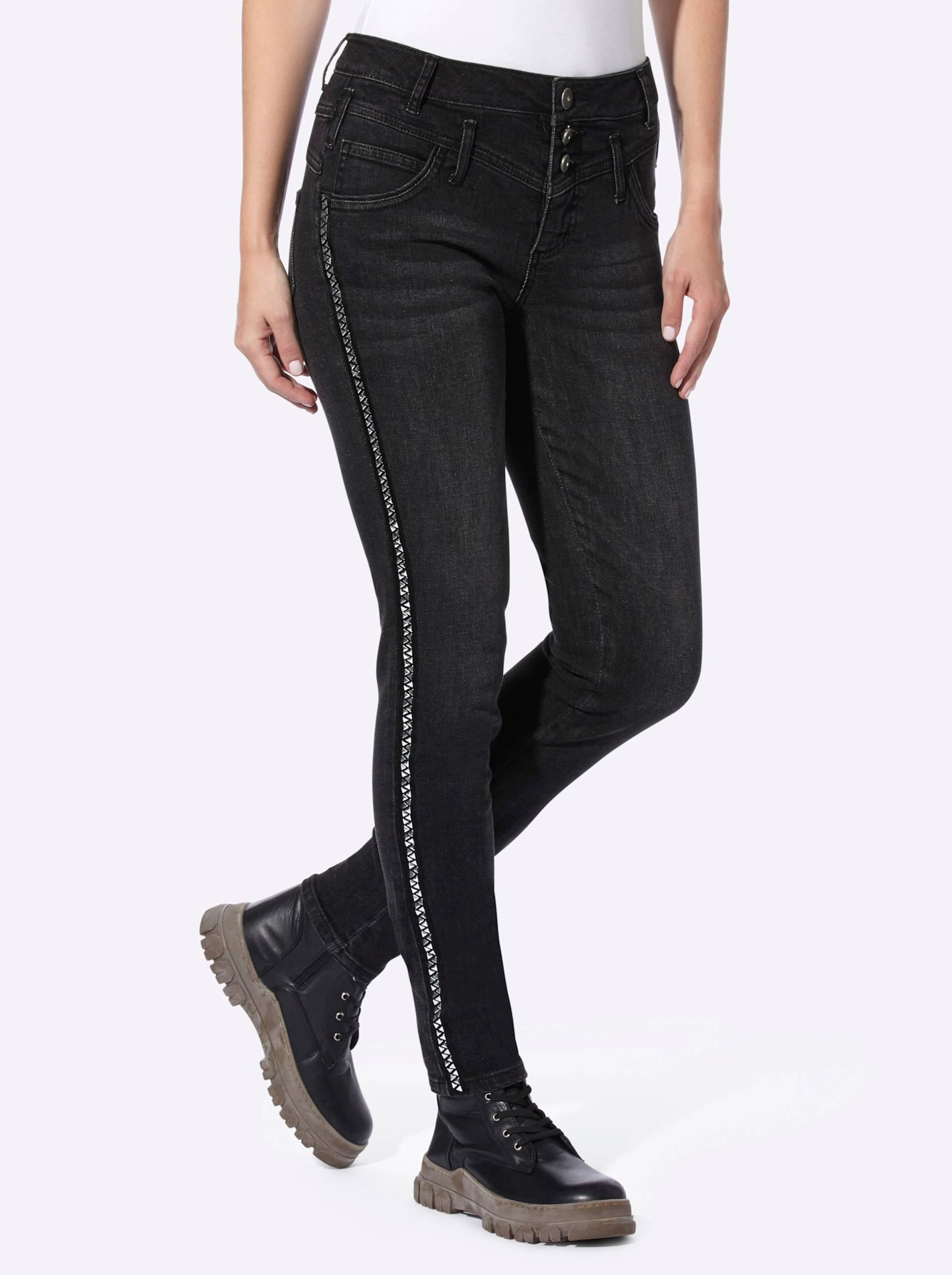 Jeans in dark grey-denim von heine