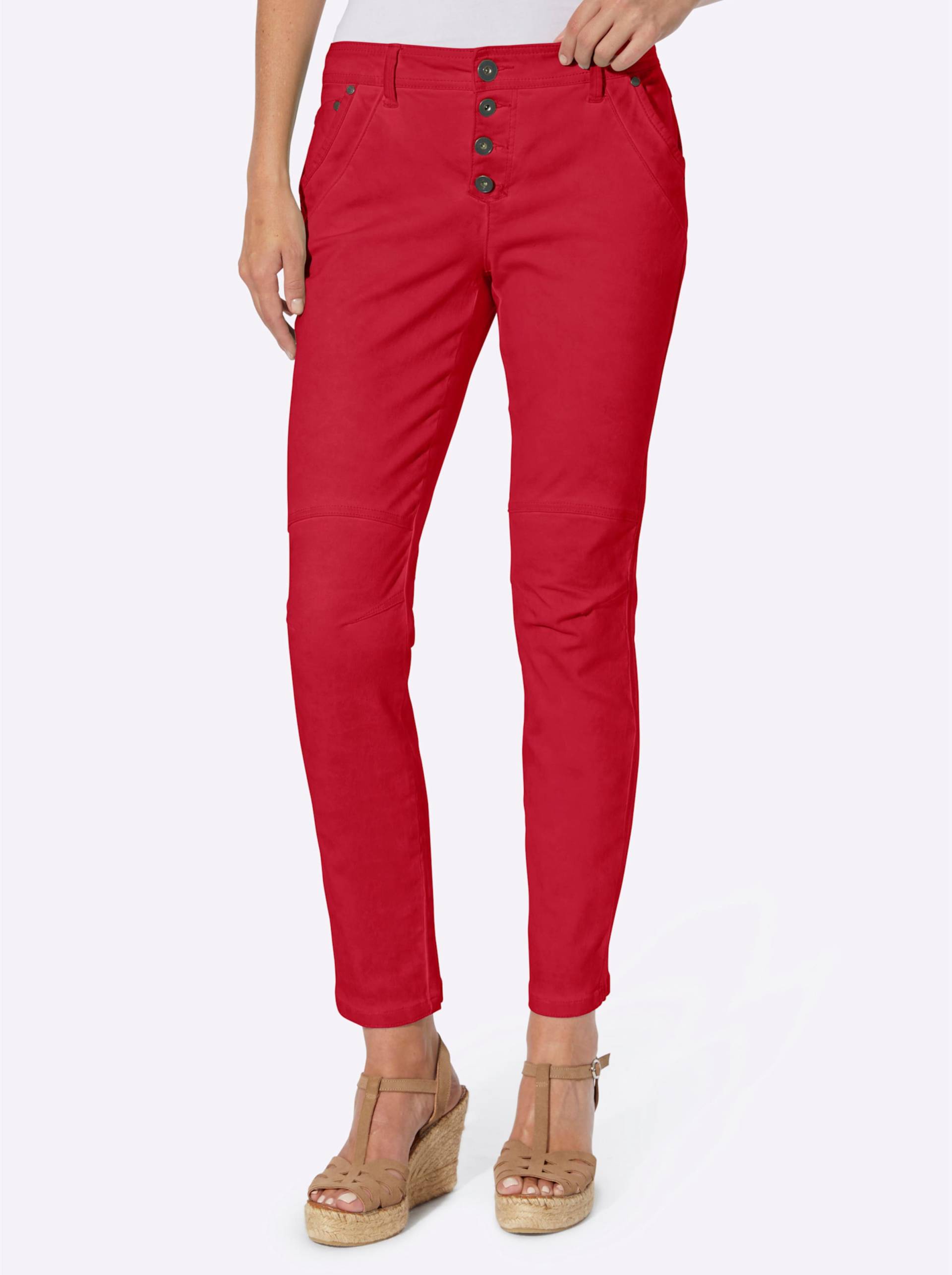 5-Pocket-Jeans in rot von heine