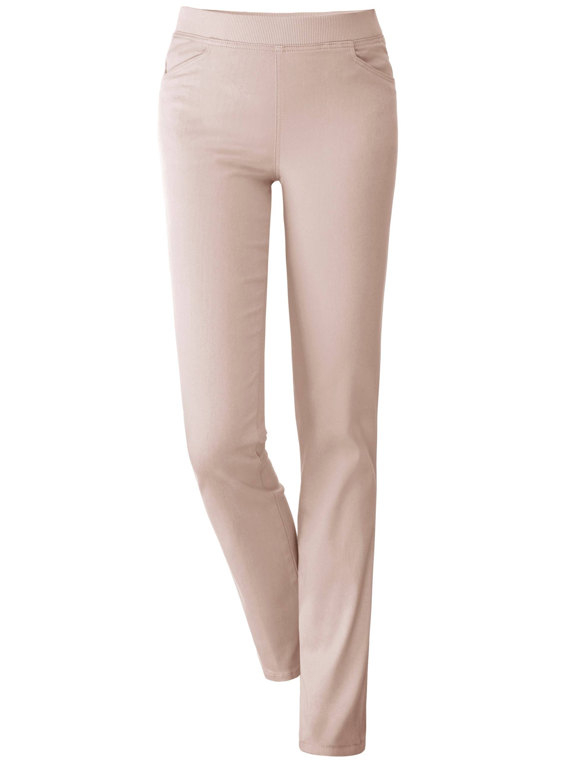 Stretch-Jeans in sand von heine