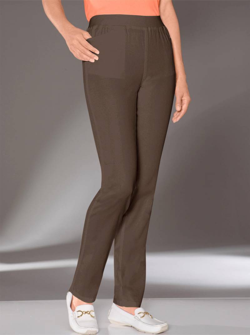 Stretch-Jeans in taupe von heine