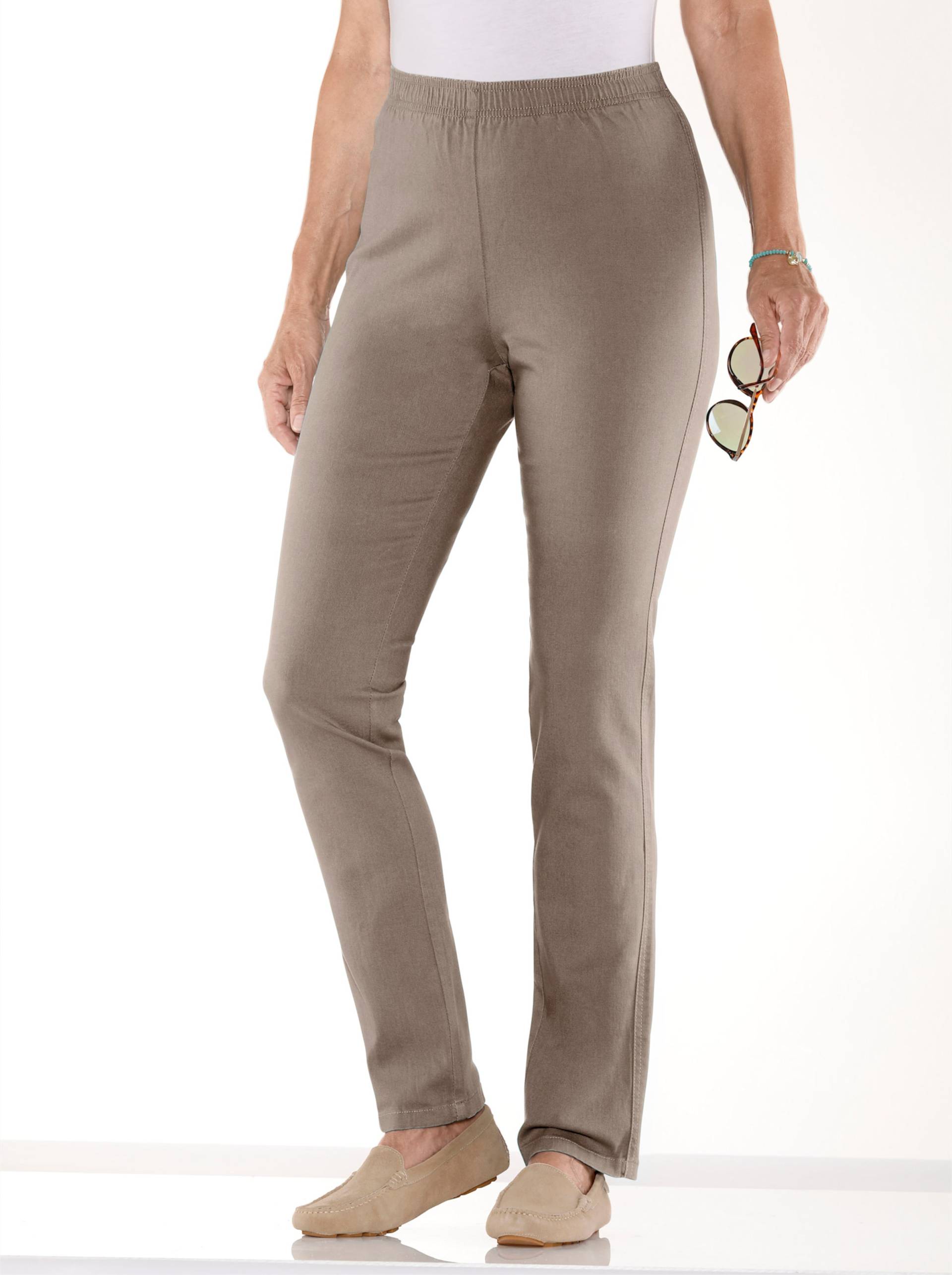 Gerade Jeans in taupe von heine