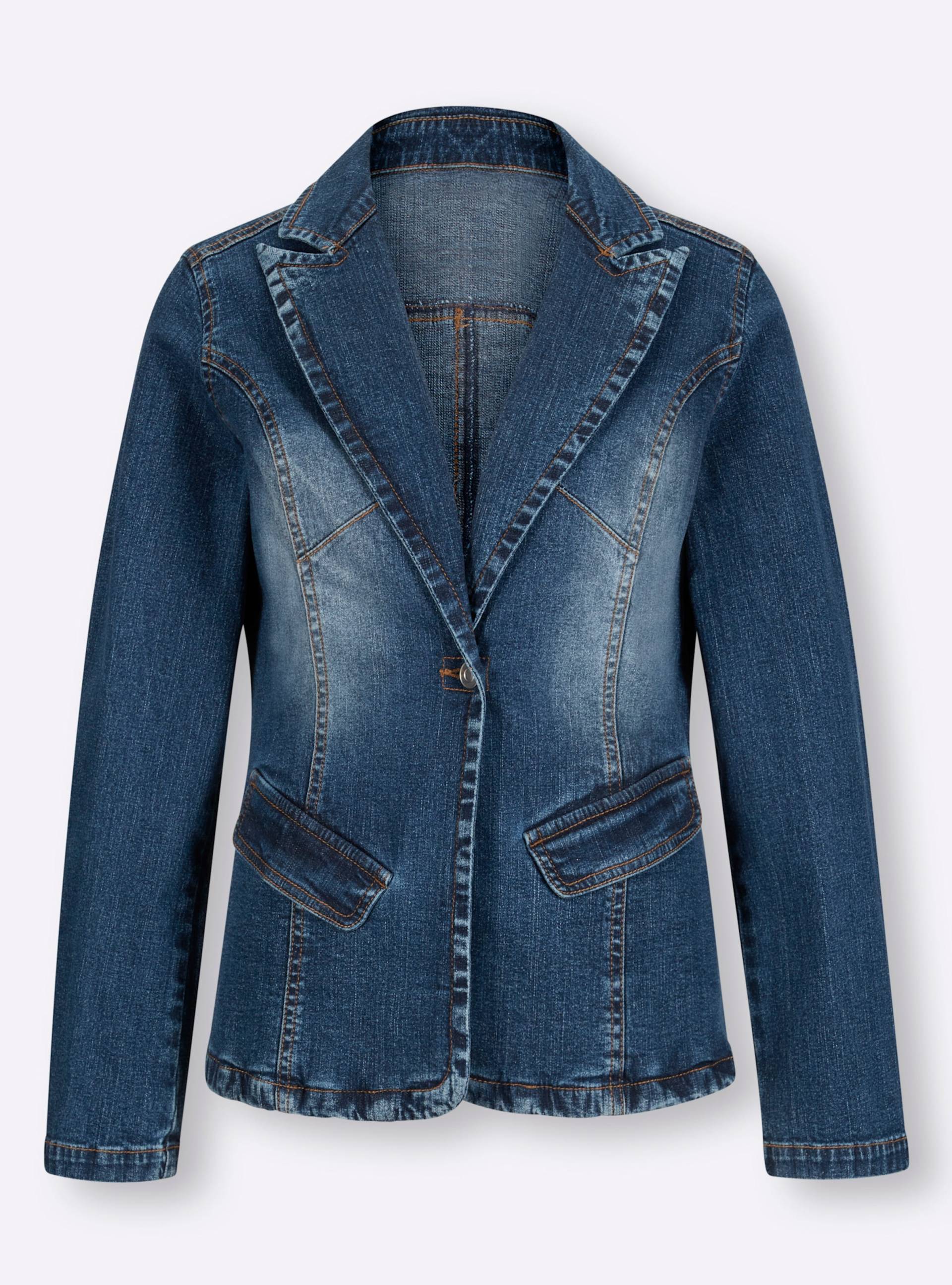 Jeansblazer in blue-stone-washed von heine