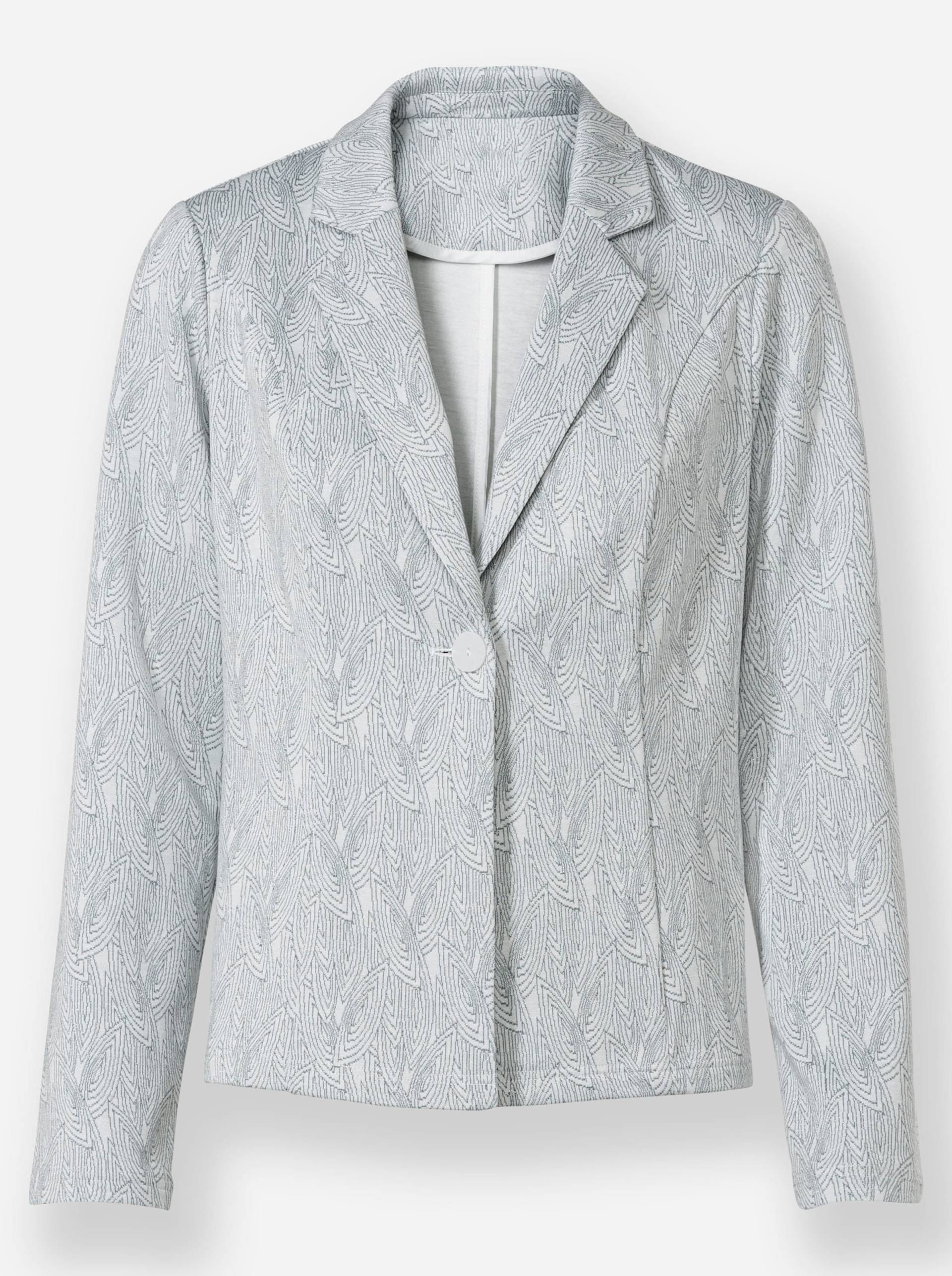 Jersey-Blazer in bleu-weiss-gemustert von heine