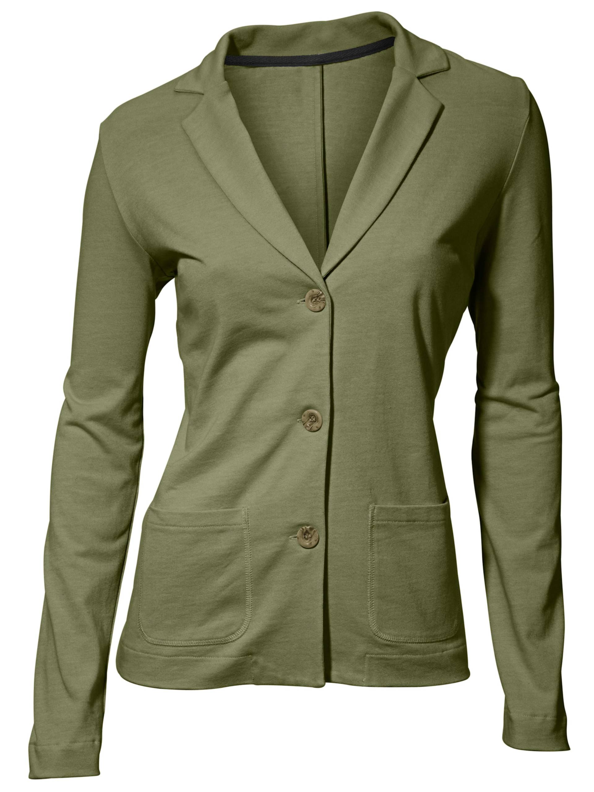 Jersey-Blazer in oliv von heine