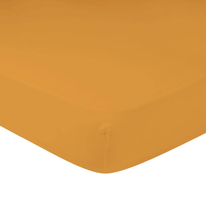 Feinjersey-Fixleintuch, curry, 120x200 cm von Living Home