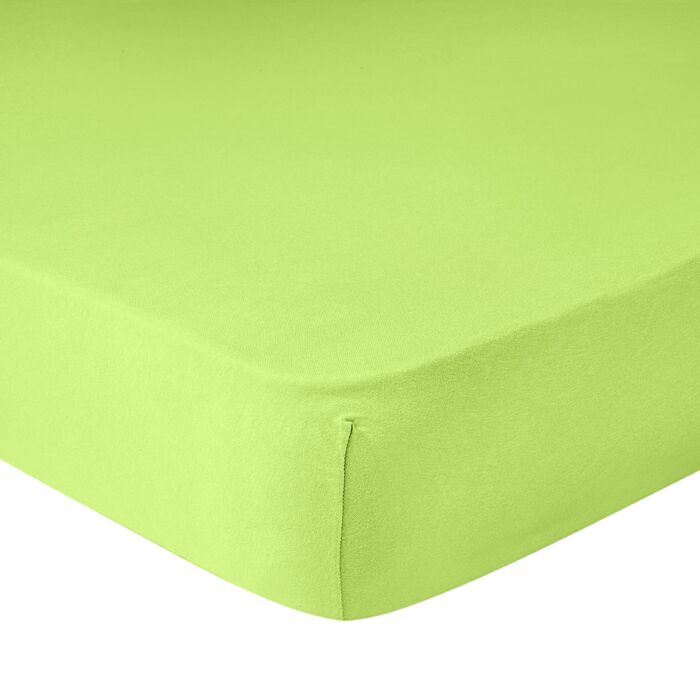 Feinjersey-Fixleintuch, kiwi, 120x200 cm von Living Home