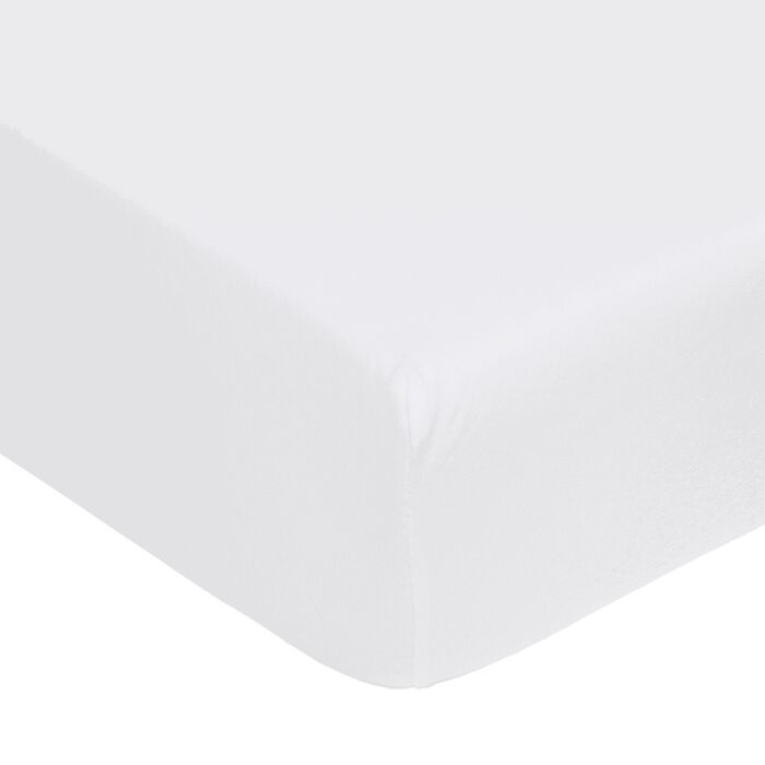 Jersey Fixleintuch für Boxspringbett Superstretch, weiss, 90–100x200–220 cm von Living Home