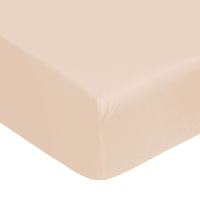 Jersey Fixleintuch für Boxspringbett Superstretch, sand, 90–100x200–220 cm von Living Home