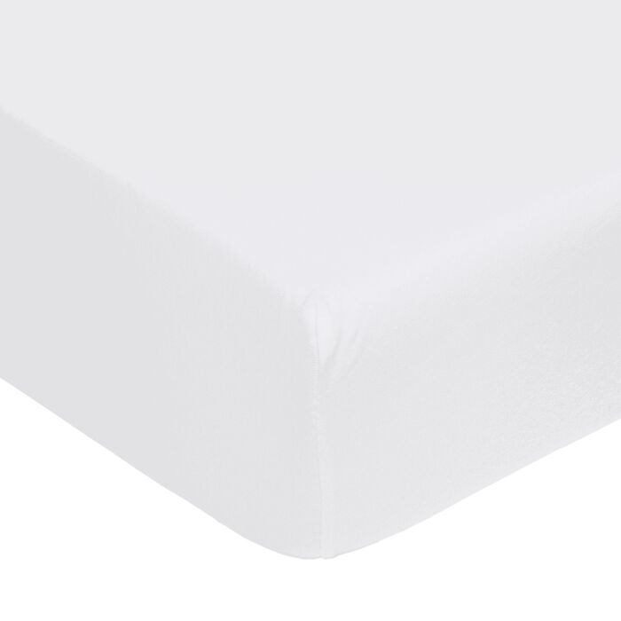 Jersey-Fixleintücher Superstretch für Topper, weiss, 90–100x200–220 cm von Living Home