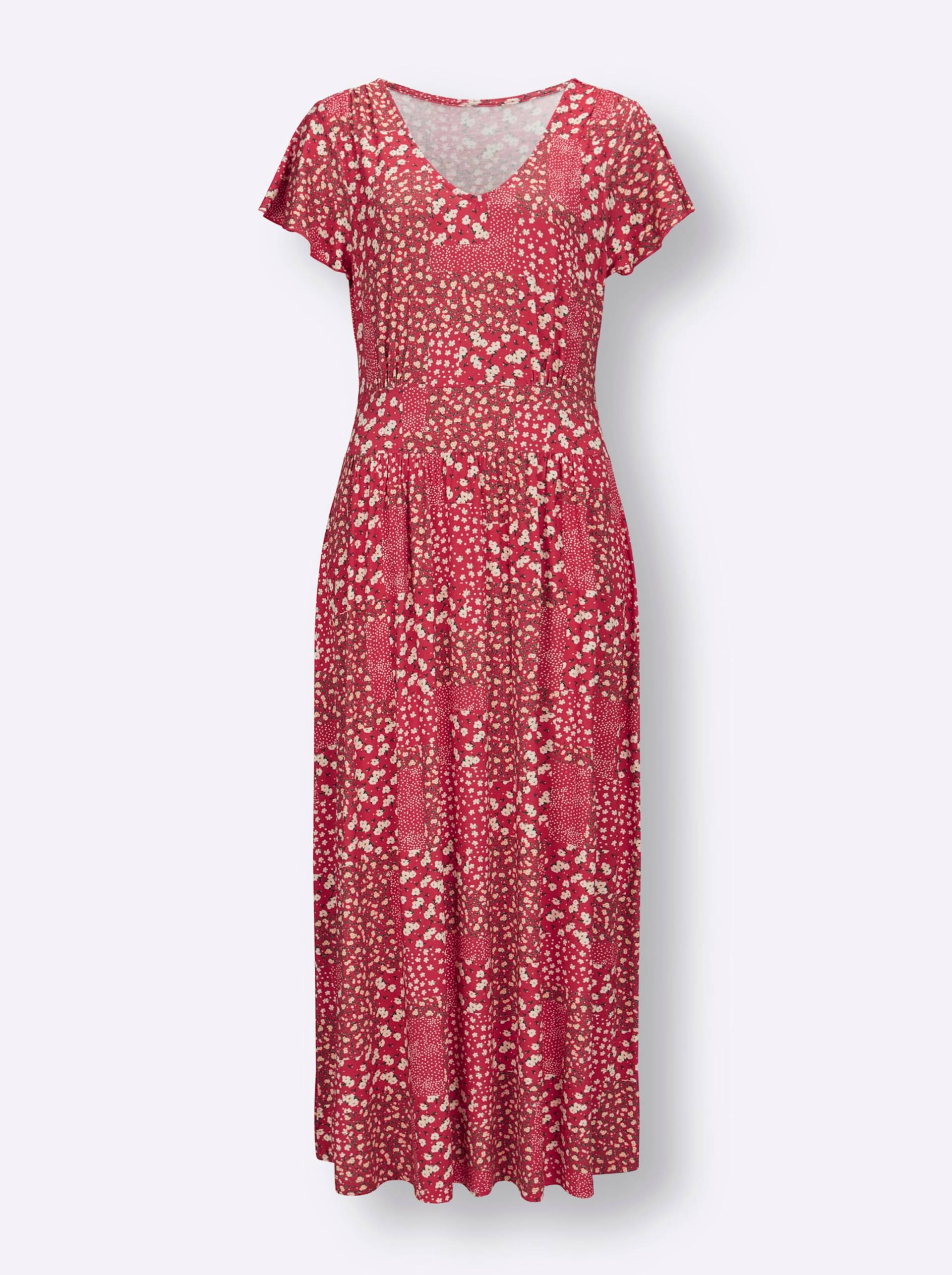 Jersey-Kleid in erdbeere-champagner-bedruckt von heine