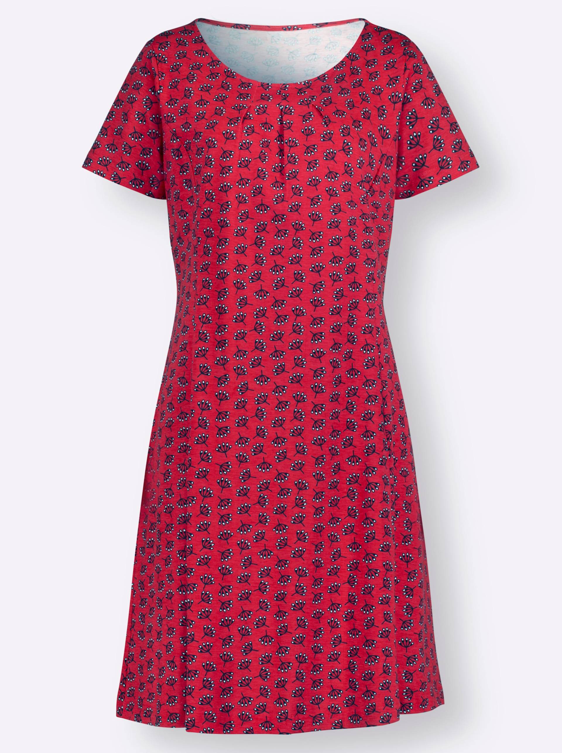 Jersey-Kleid in erdbeere-ecru-bedruckt von heine