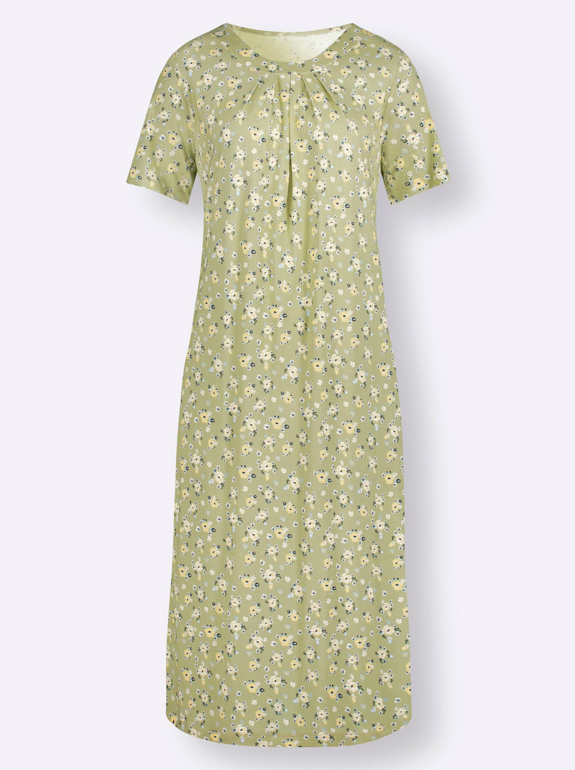 Jersey-Kleid in lindgrün-zitrone-bedruckt von heine