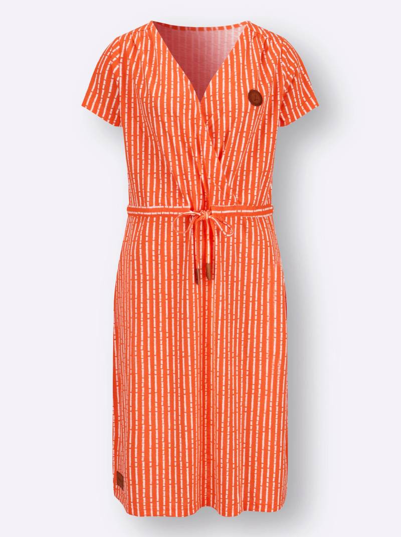 Jersey-Kleid in orange-ecru von heine