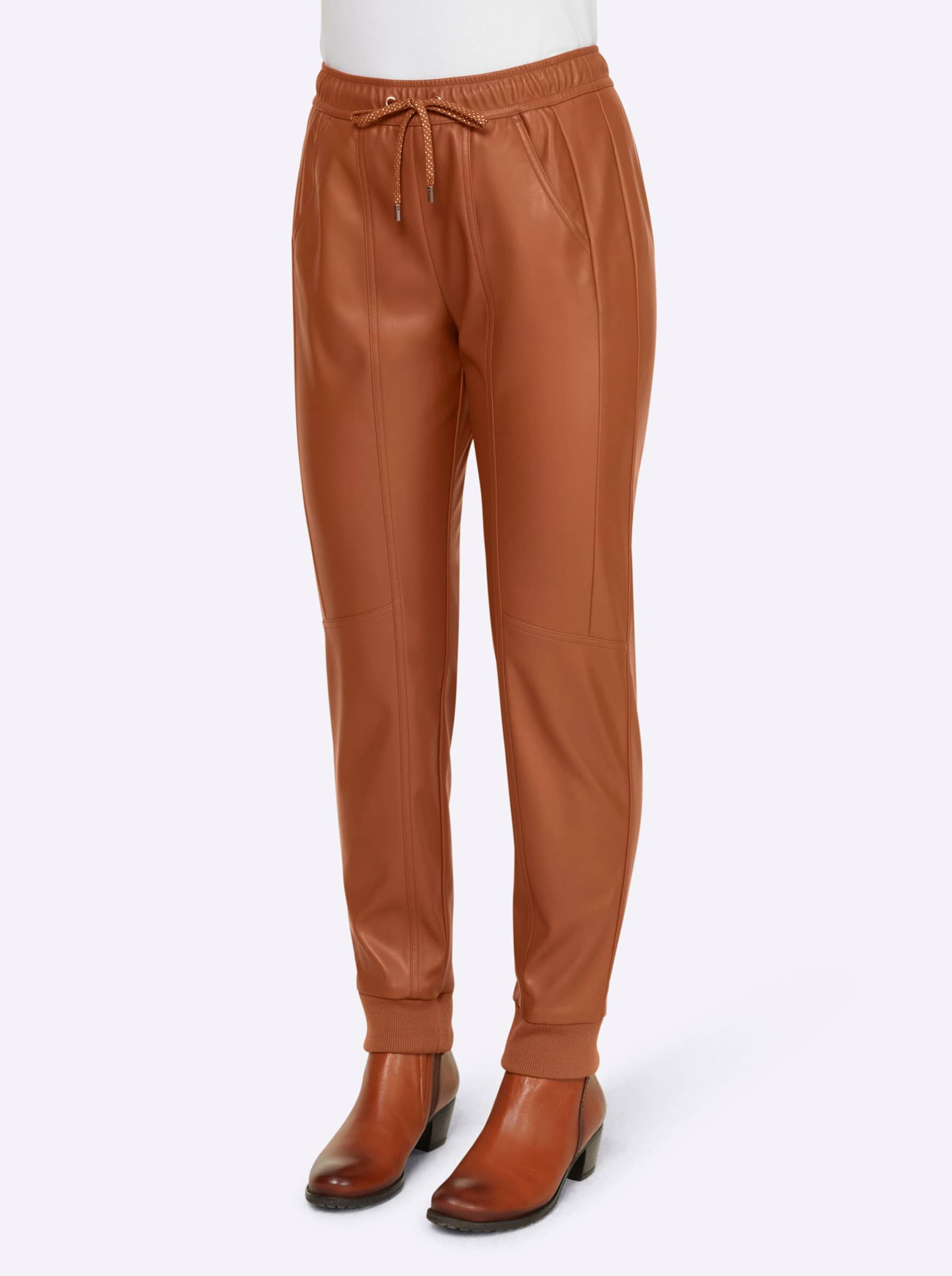 Jogpants in cognac von heine