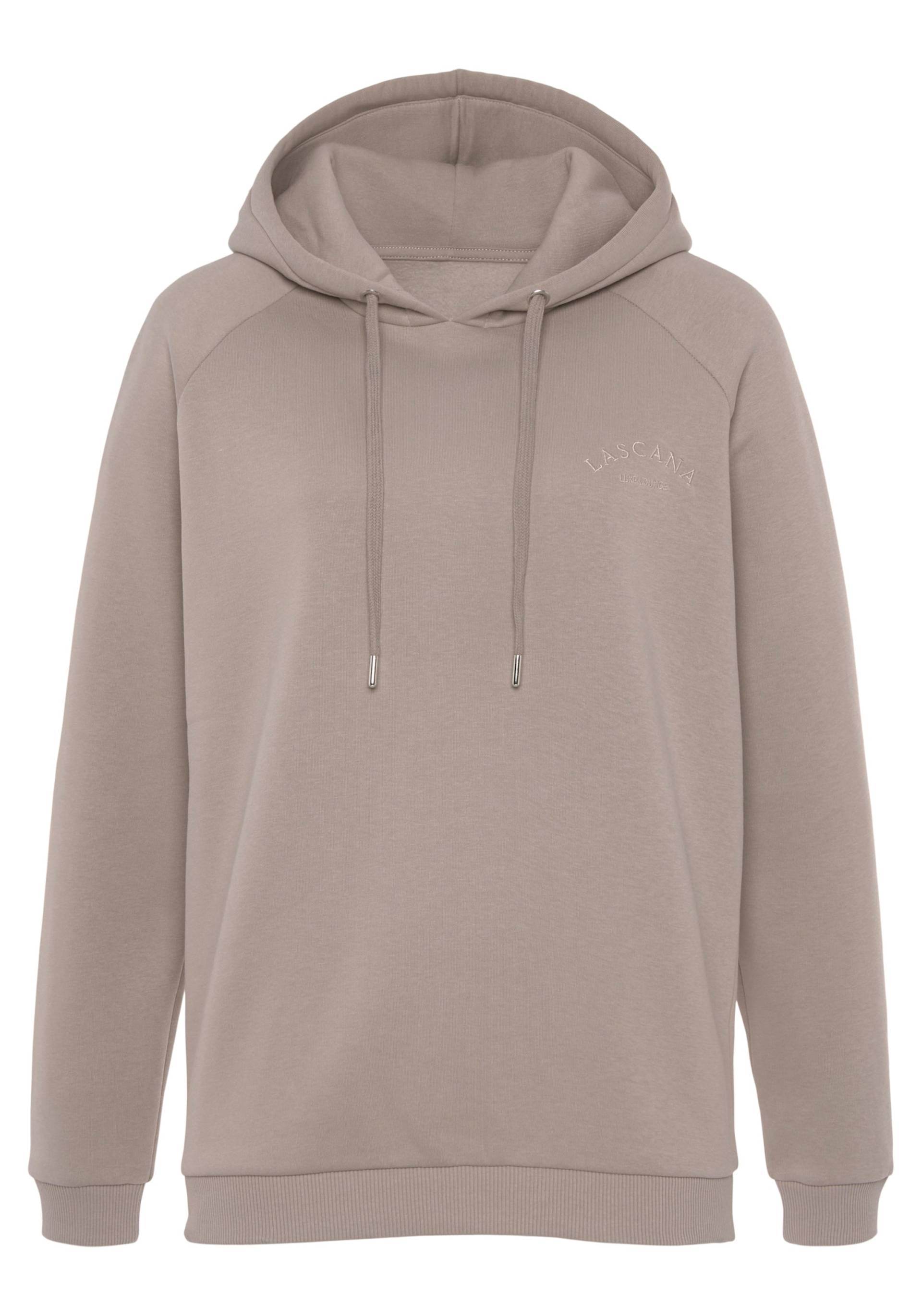 Kapuzensweatshirt in taupe von LASCANA