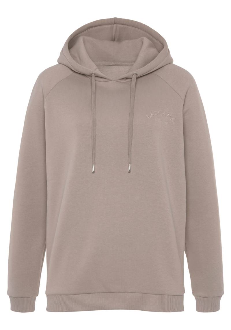 Kapuzensweatshirt in taupe von LASCANA