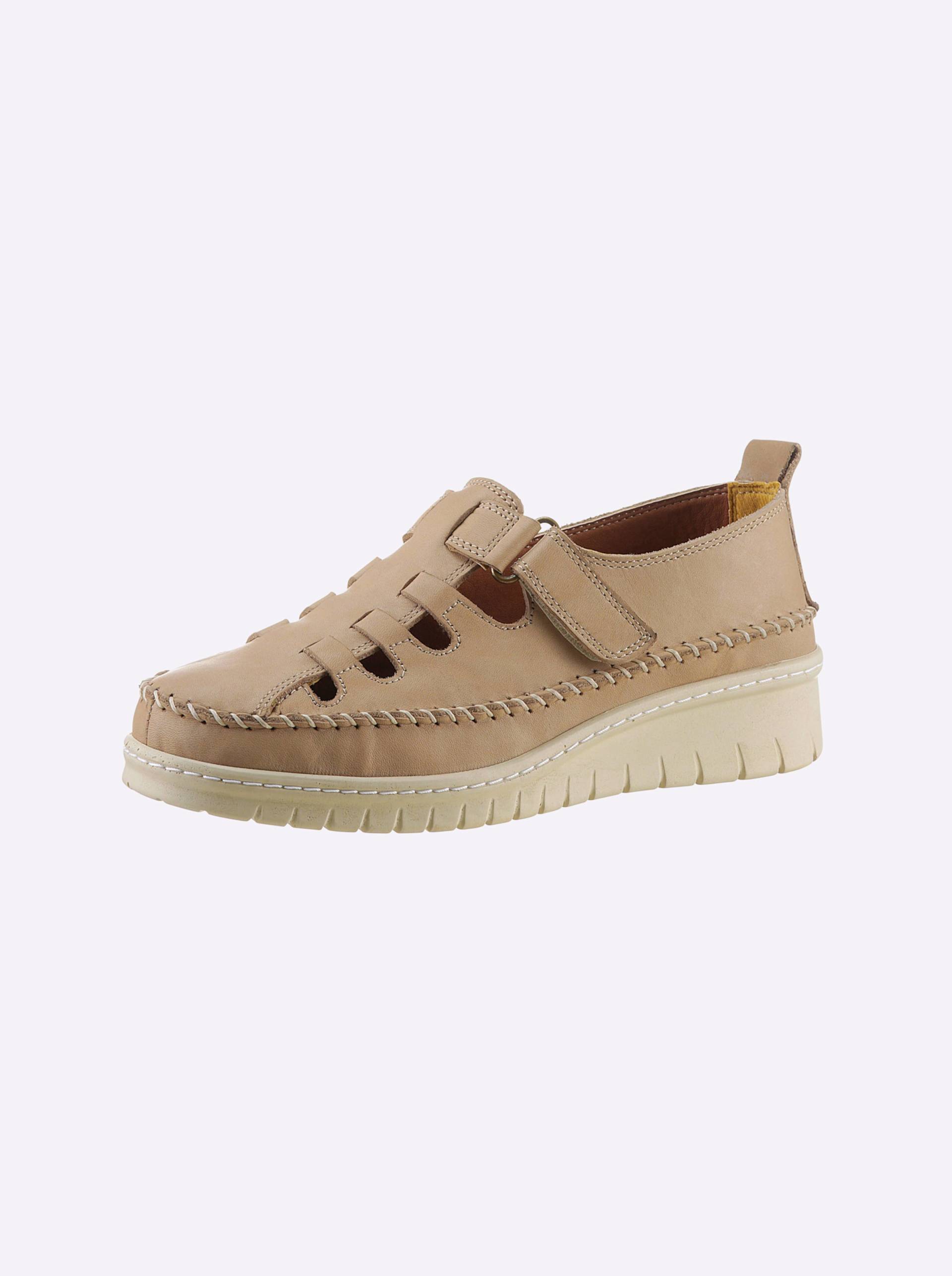 Klettschuh in beige von airsoft comfort+