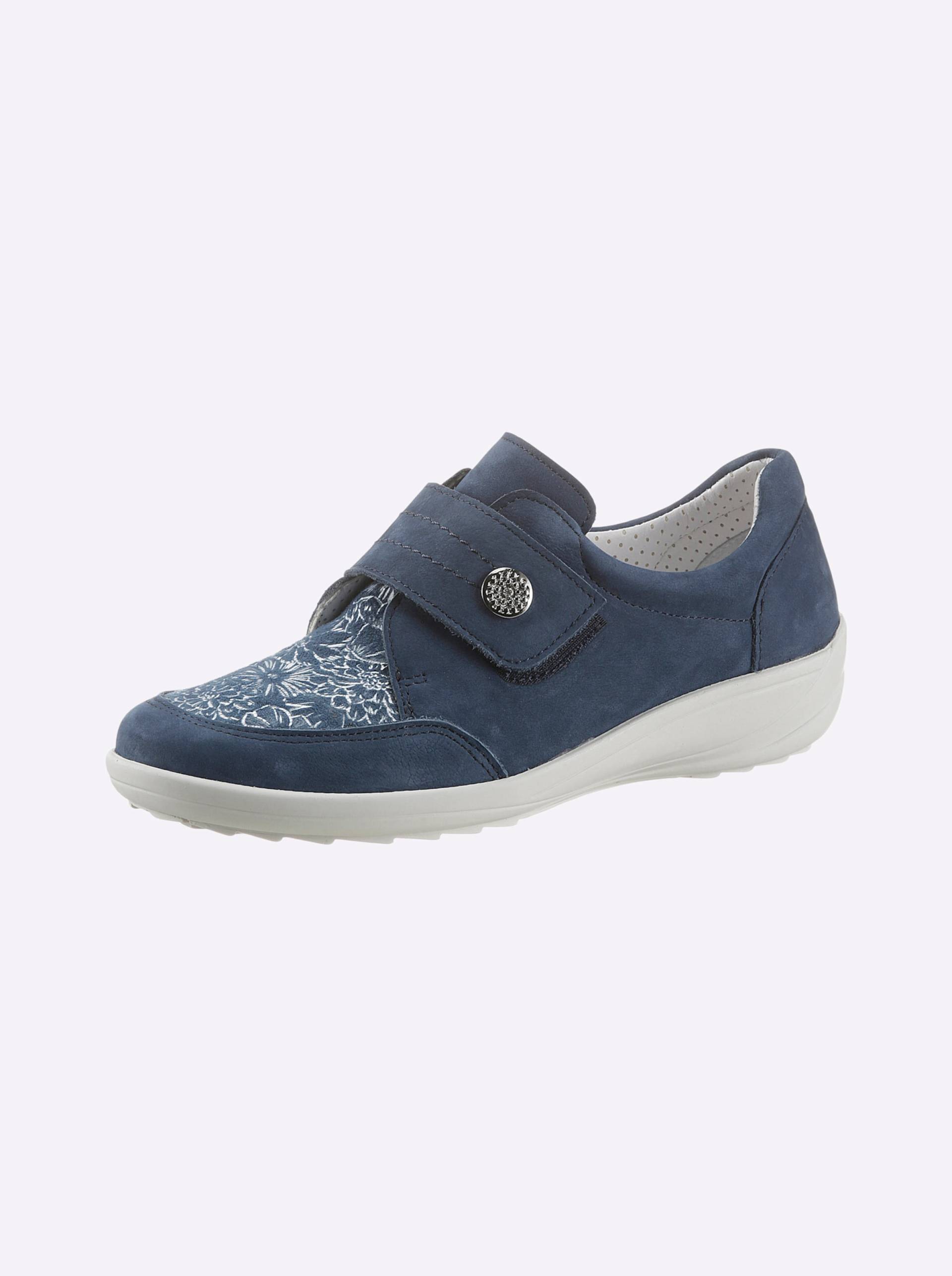 Klettschuh in jeansblau von airsoft comfort+