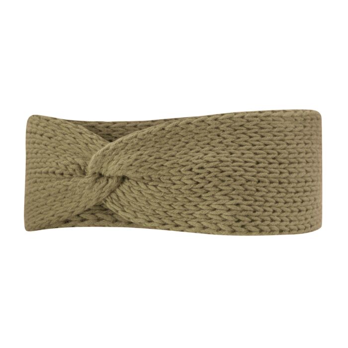 Knoten-Stirnband im Material-Mix, olive