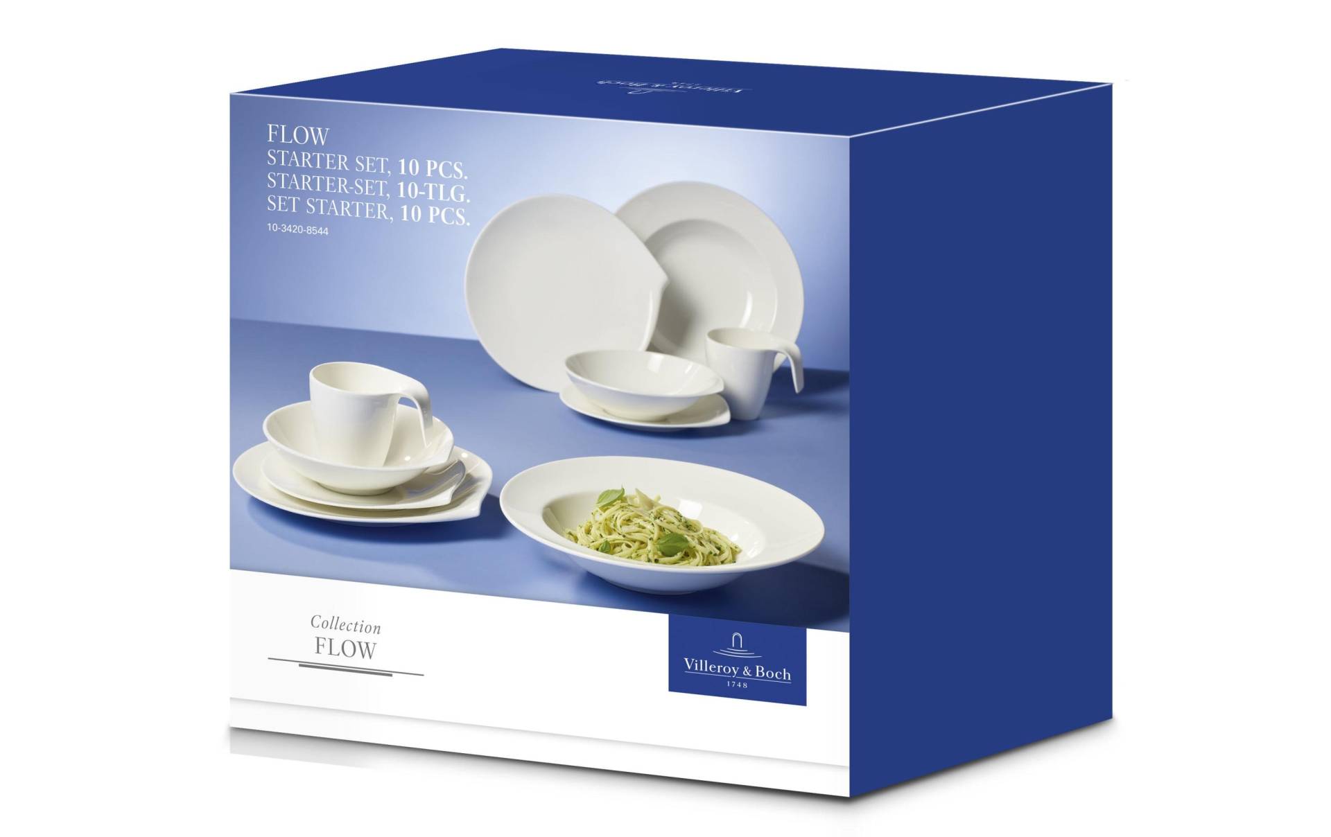 Villeroy & Boch Kombiservice »Flow 10 Stück, Weiss«, (Set, 10 tlg.) von Villeroy & Boch