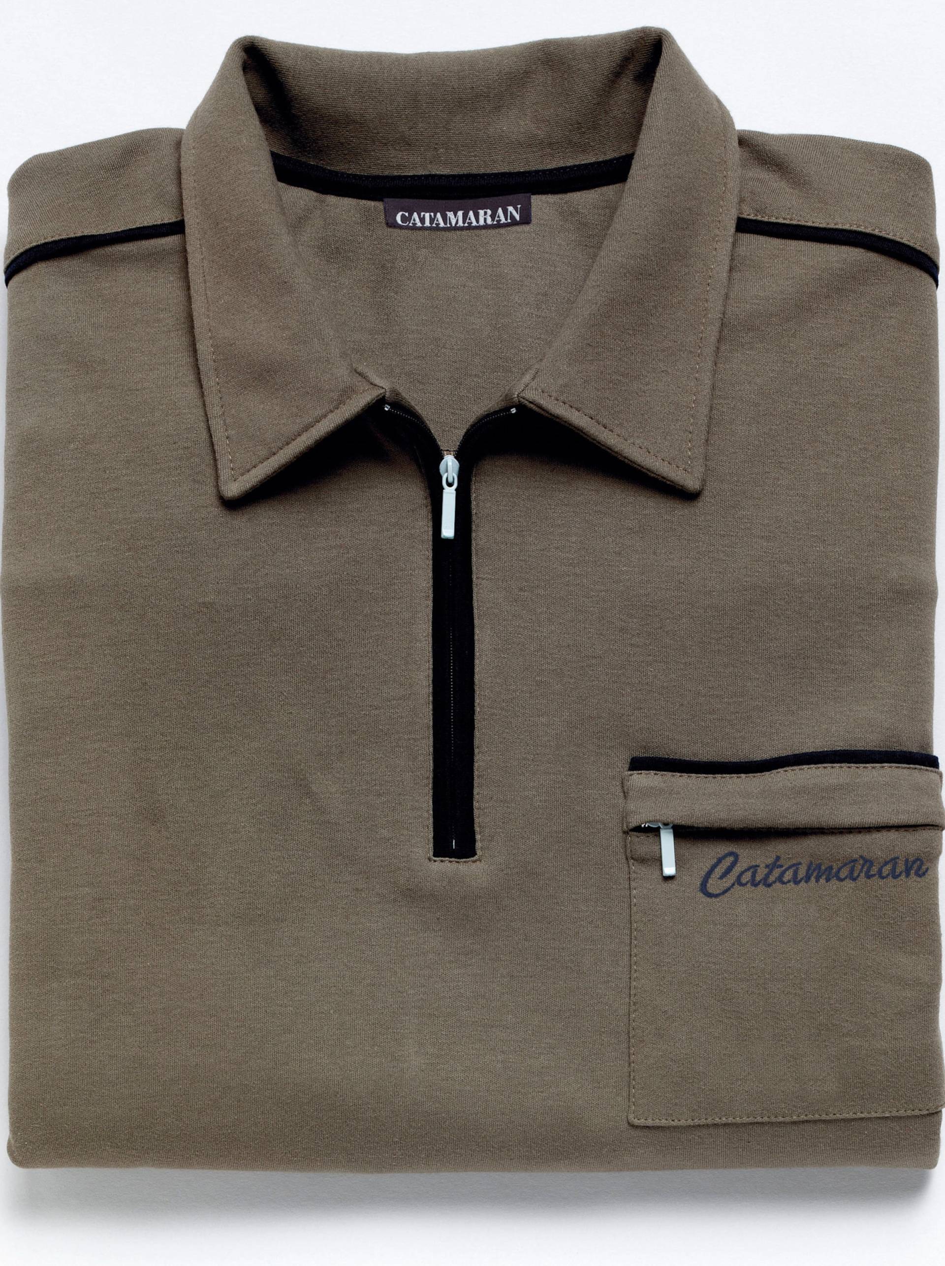 Kurzarm-Poloshirt in schilf von Catamaran