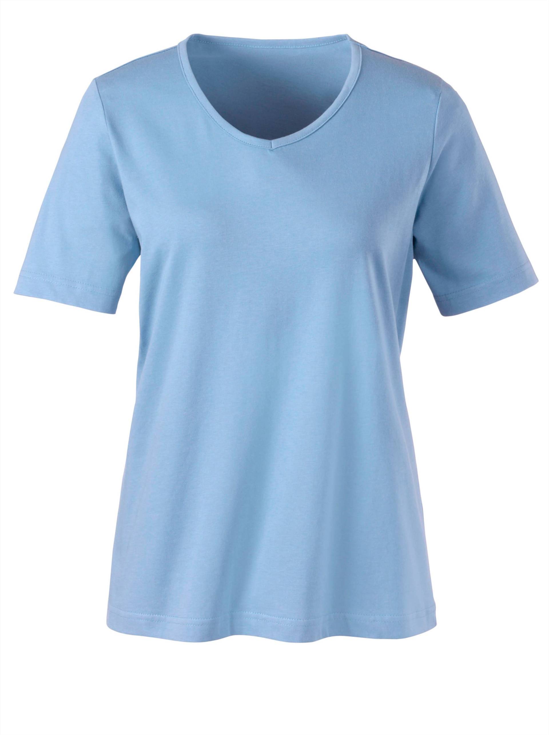 Kurzarmshirt in bleu von heine