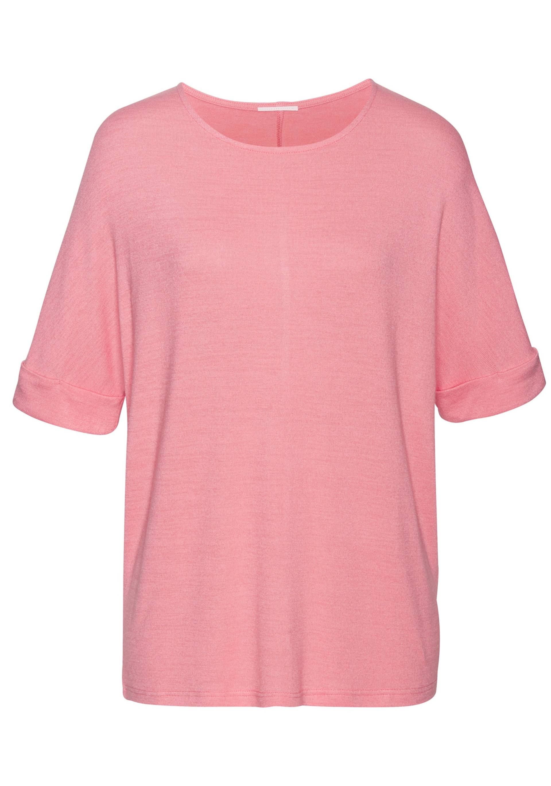 Kurzarmshirt in pink von LASCANA