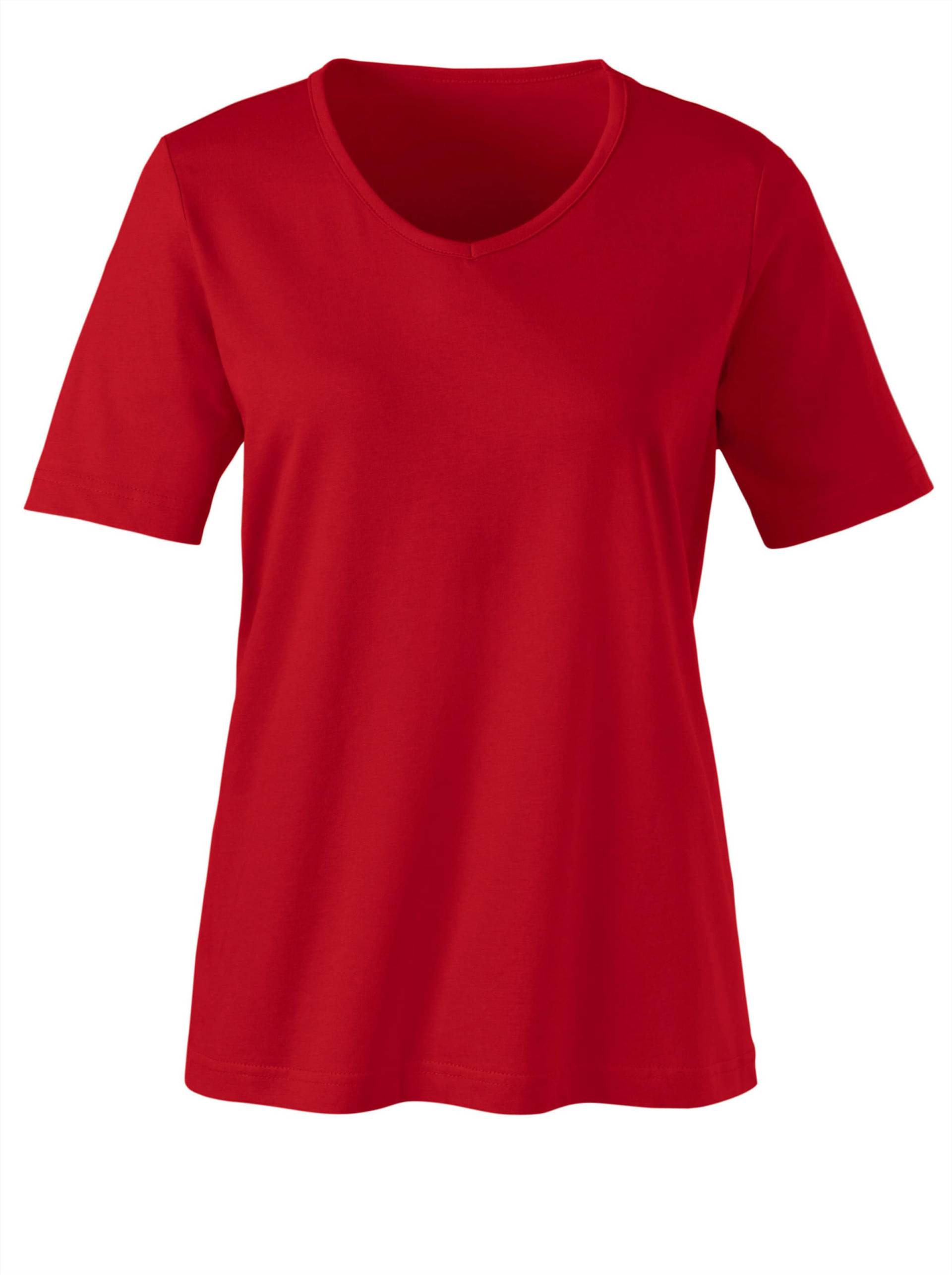 Kurzarmshirt in rot von heine