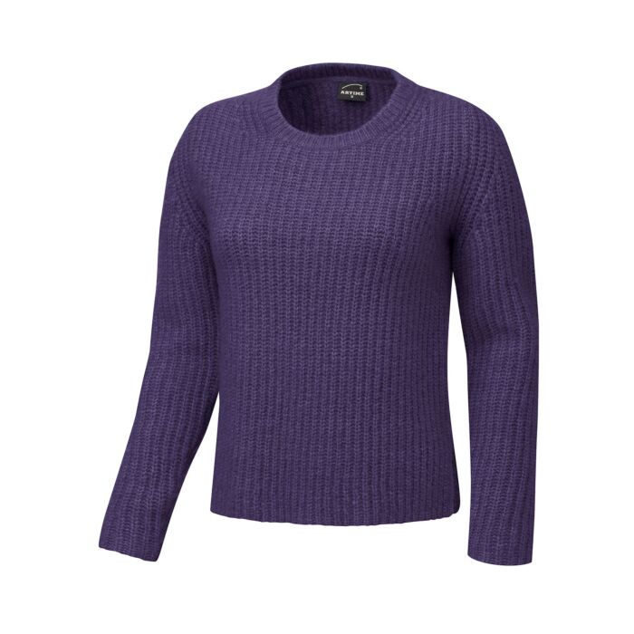 Kuschelig warmer Damen Pullover, violett, XXL von Artime