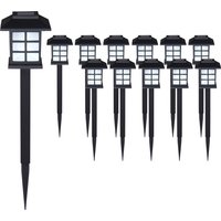 LED Solarleuchten 12er-Set Schwarz von monzana®