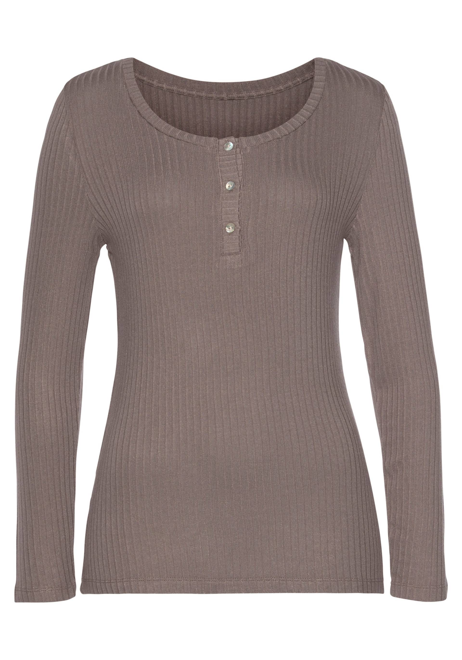 Langarmshirt in taupe von Vivance