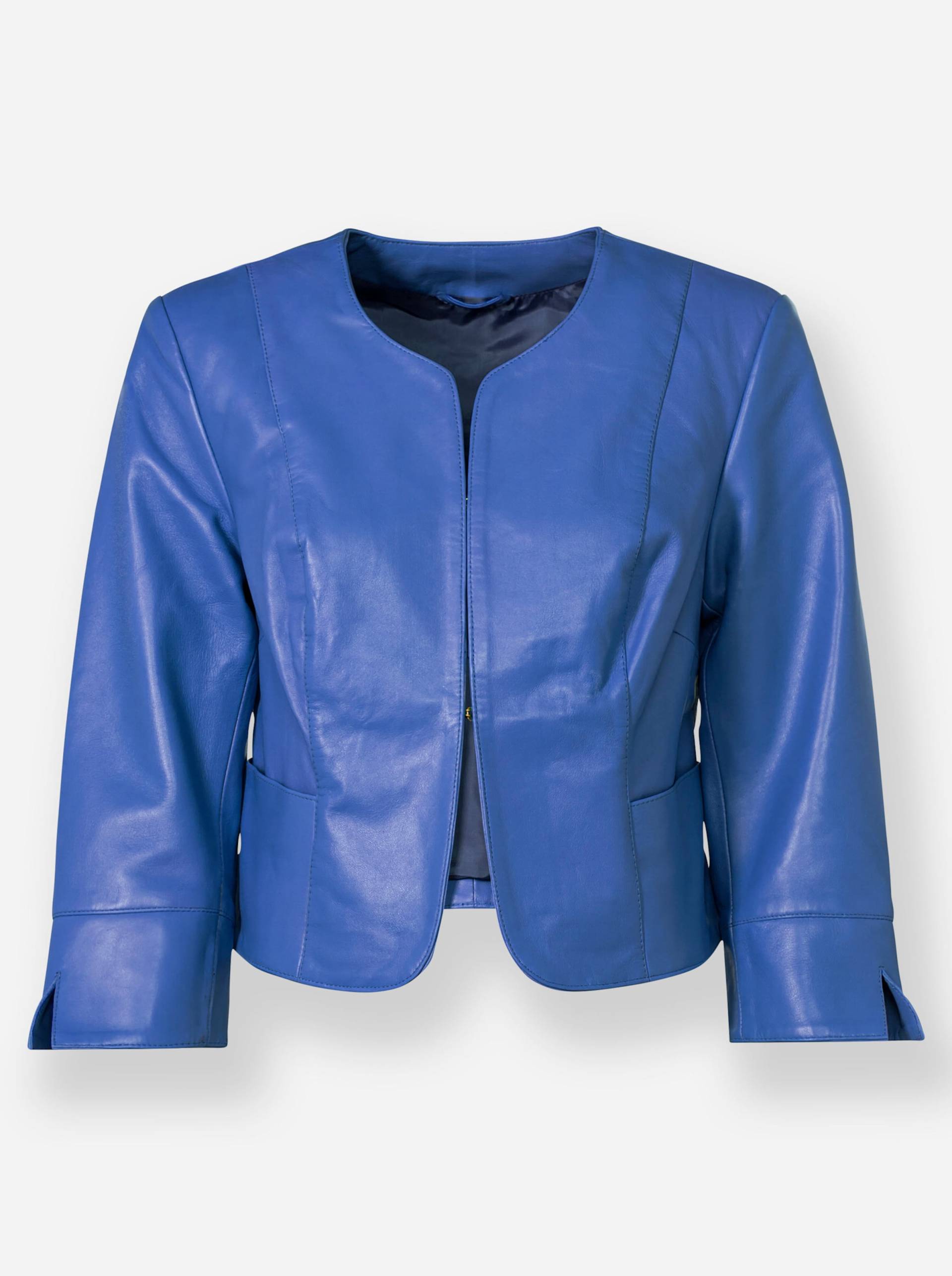 Leder-Jacke in royalblau von heine