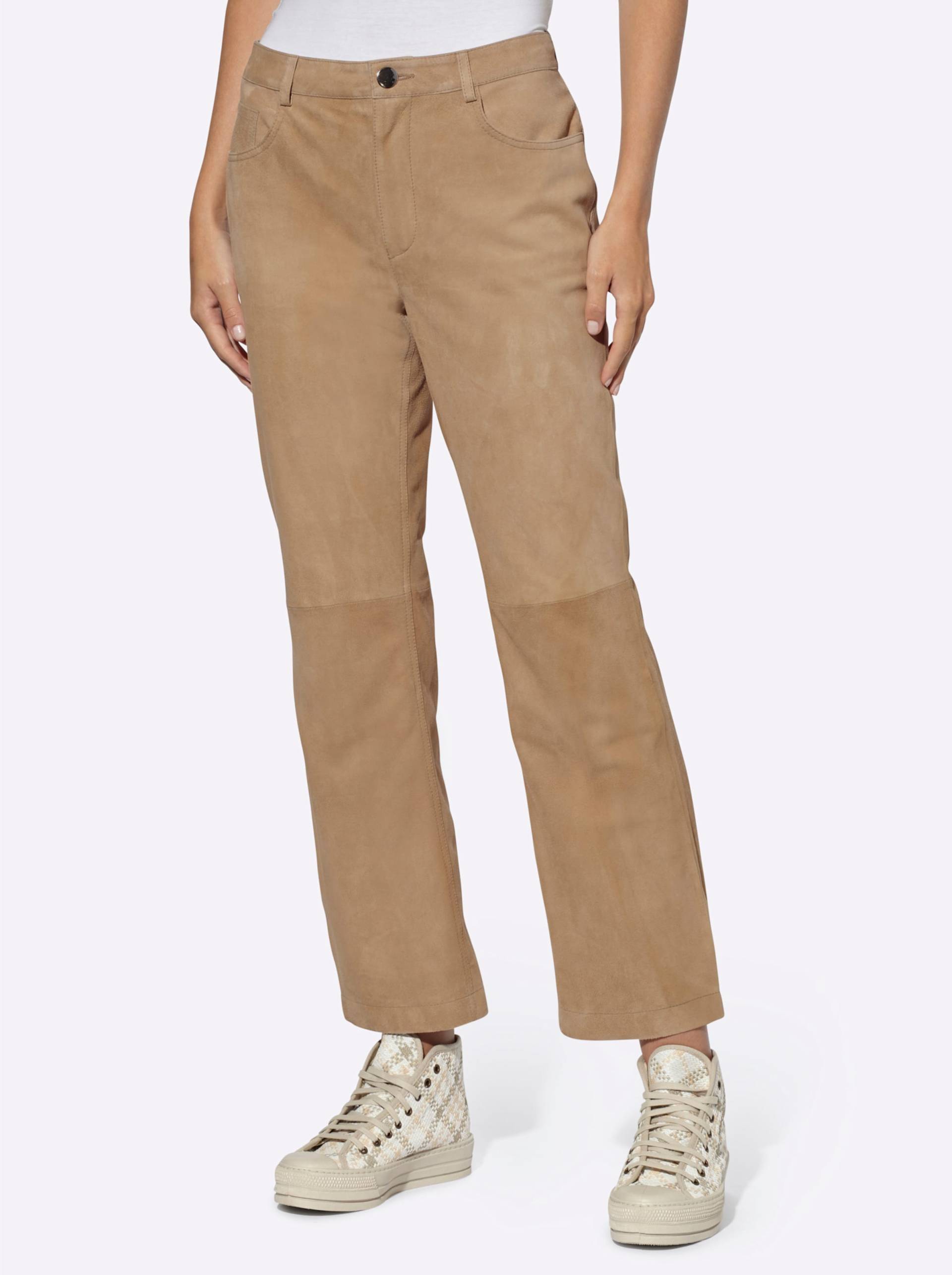 Lederhose in camel von heine