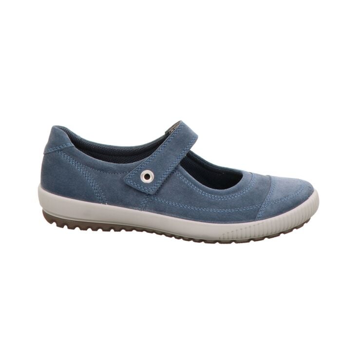 Legero Mary Jane Schlupfschuh für Damen aus Veloursleder jeansblau, 42 von Legero