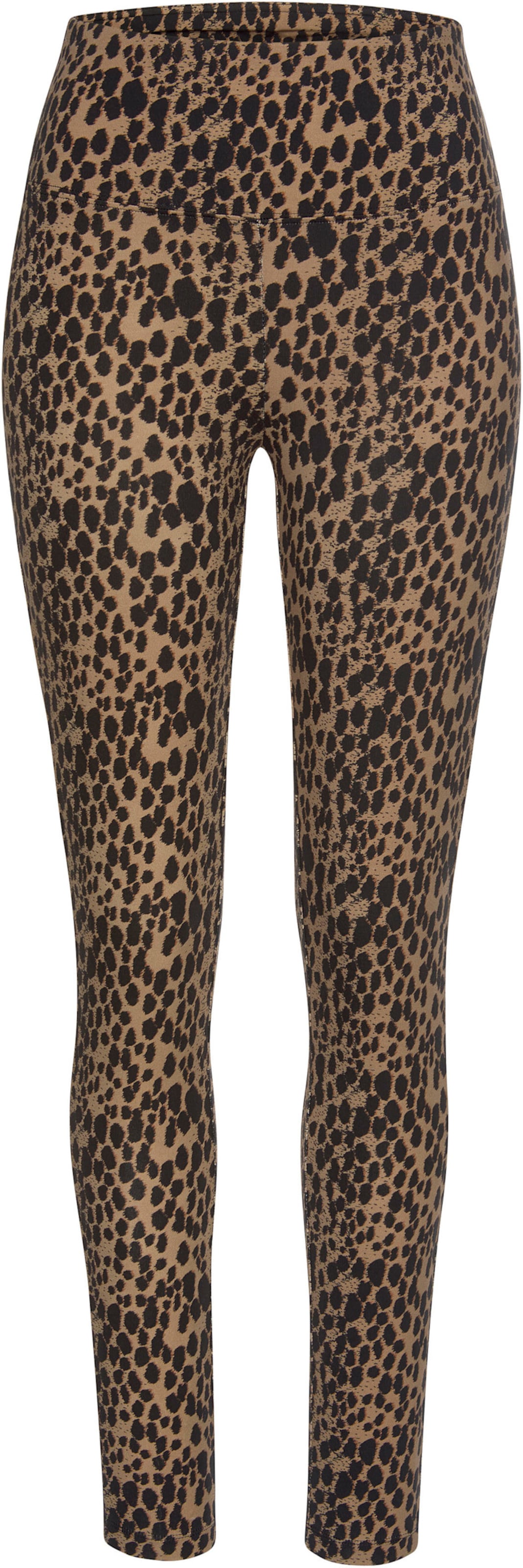 Leggings in camelfarben-schwarz-leo von Buffalo