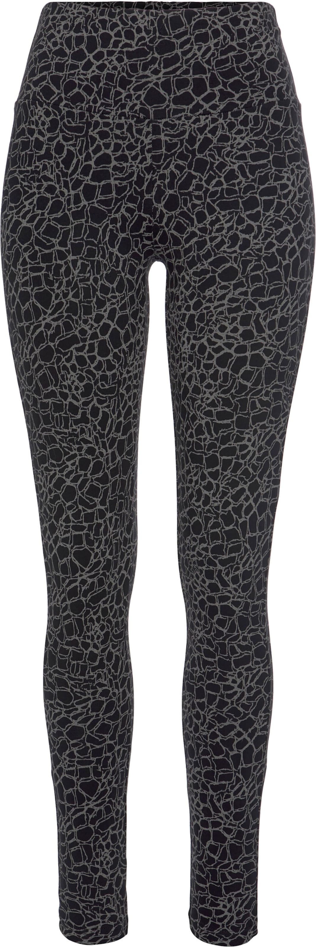 Leggings in schwarz-bedruckt, schwarz-uni von H.I.S