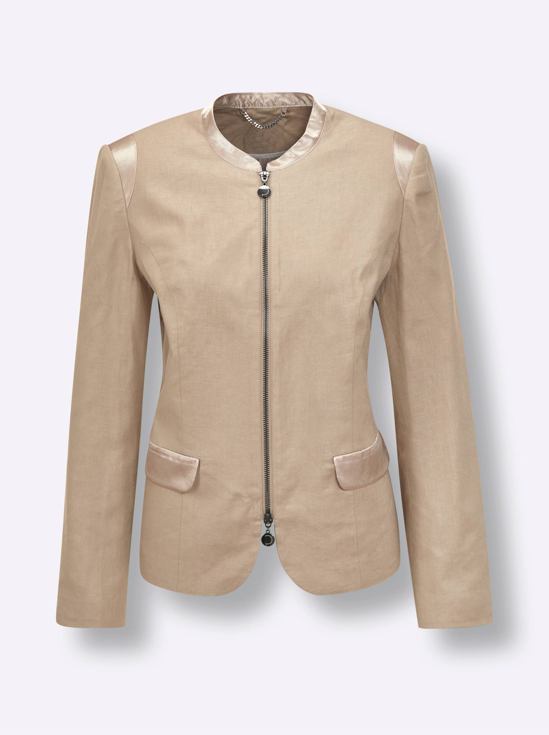 Leinenblazer in beige von CREATION L PREMIUM