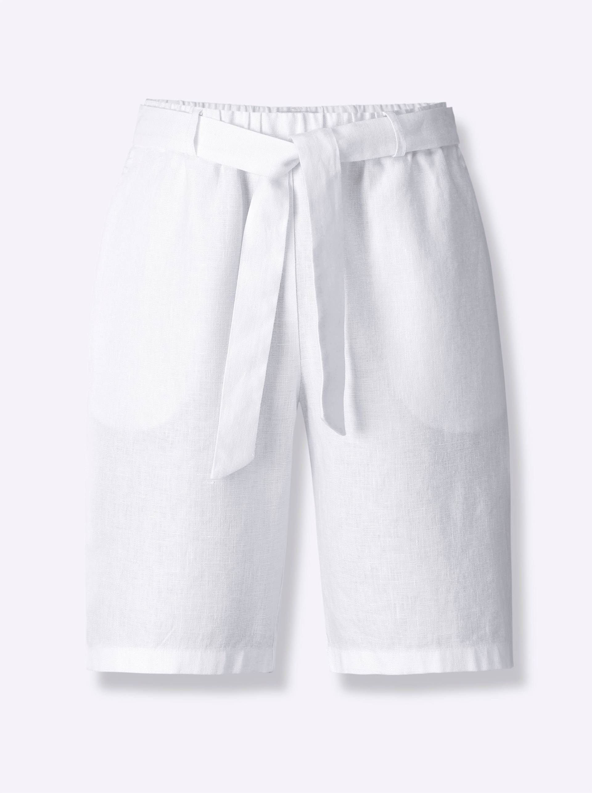 Leinenshorts in weiss von heine