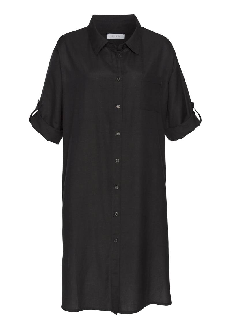 Longbluse in schwarz von LASCANA