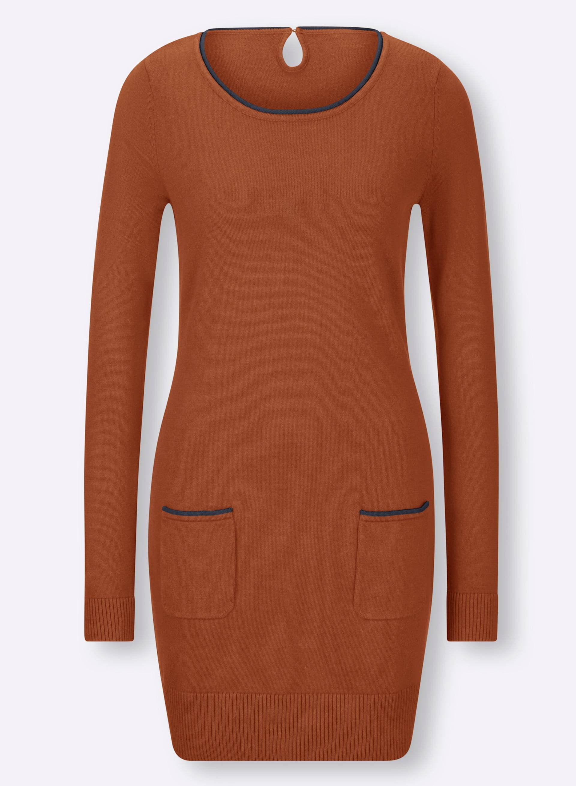 Longpullover in cognac von heine