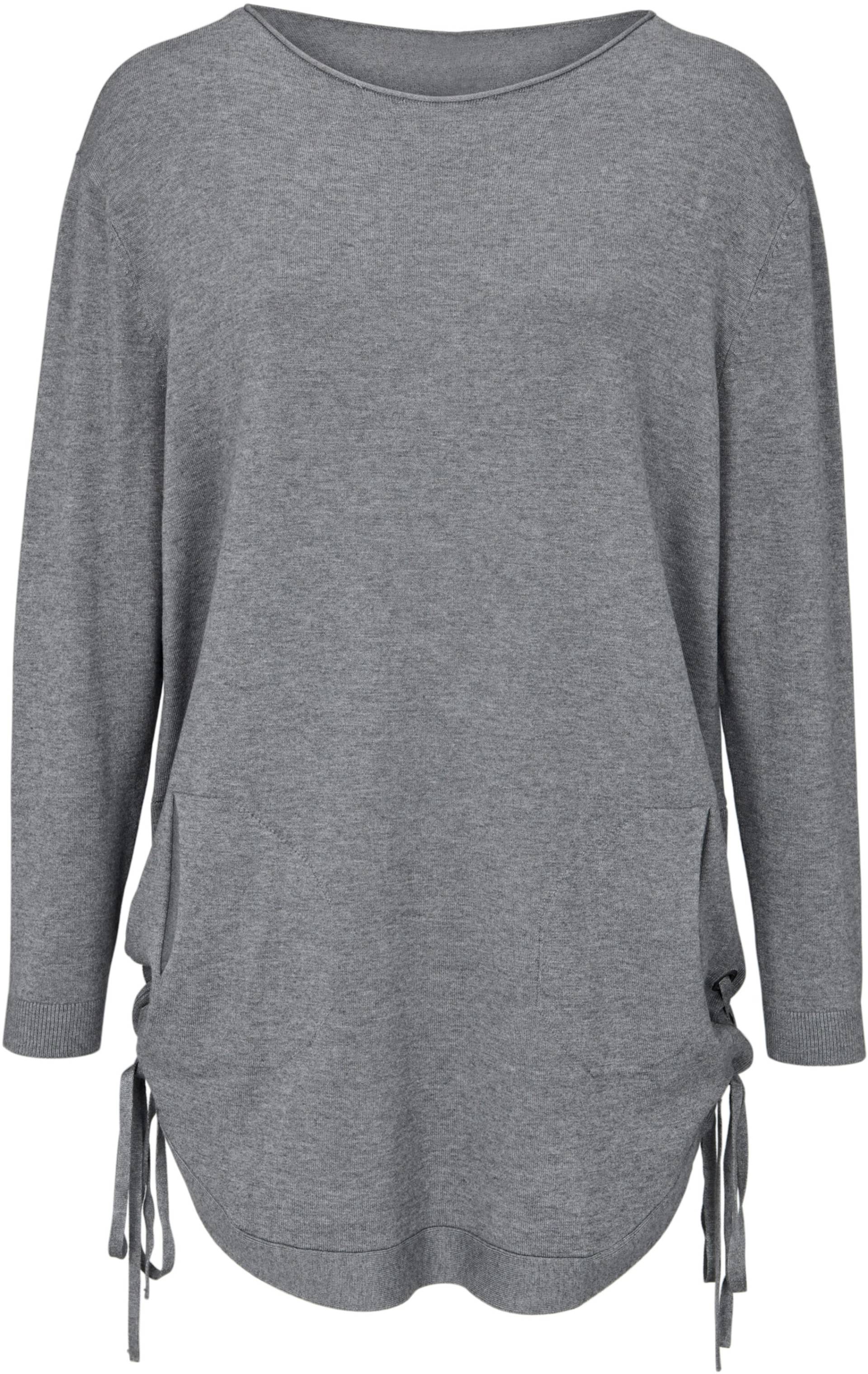 Longpullover in grau-melange von heine