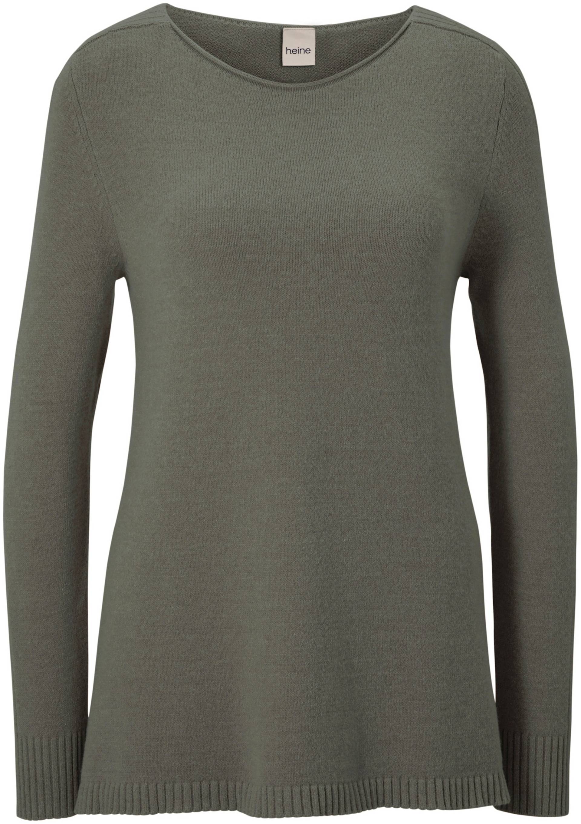 Longpullover in oliv von heine