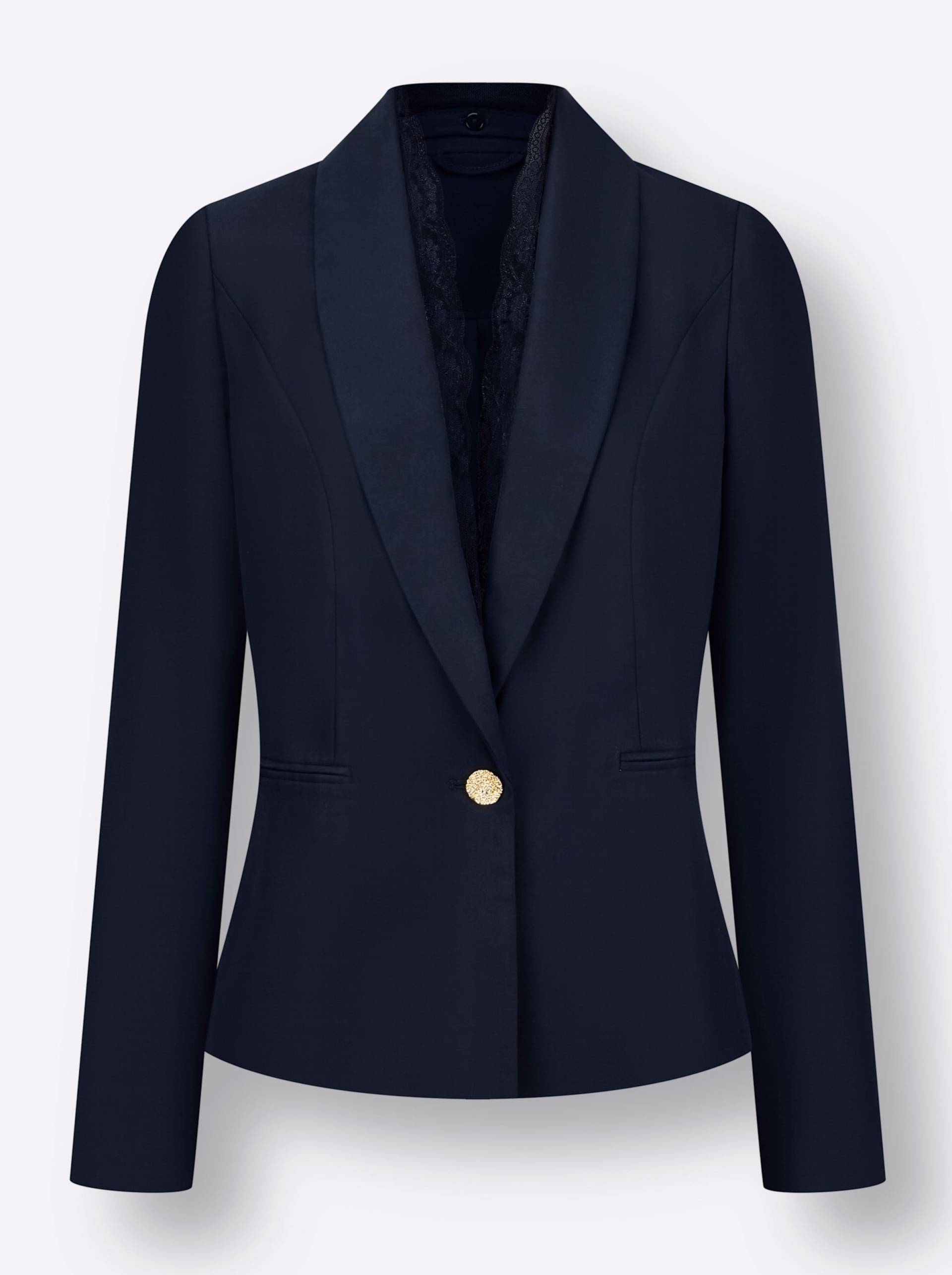 Lyocell-Mix-Blazer in marine von heine