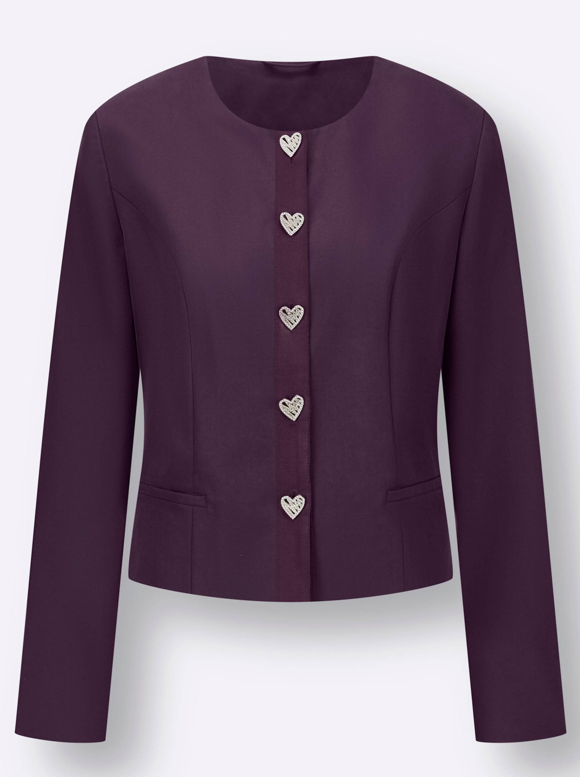 Lyocell-Mix-Blazer in traube von heine