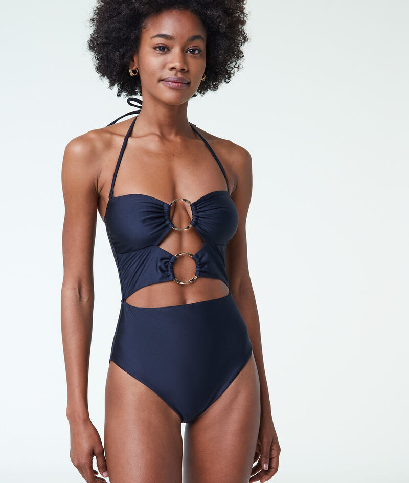 Maillot de bain une pièce bustier détails bijoux